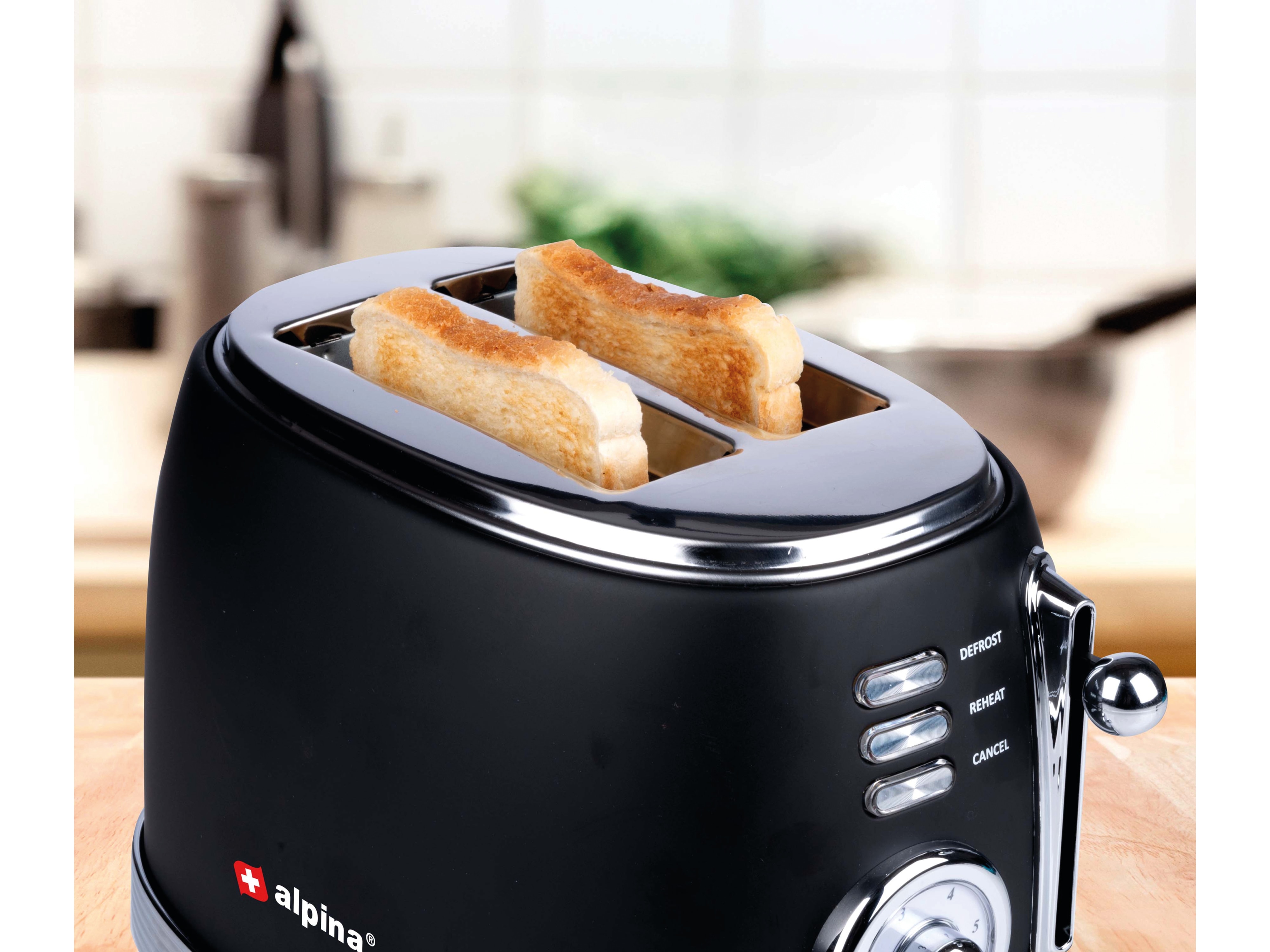 ALPINA Toaster, 850 W, 2 Scheibentoaster, schwarz