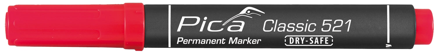 PICA Classic Permanent Marker, 521/40/SB, Keilspitze, rot