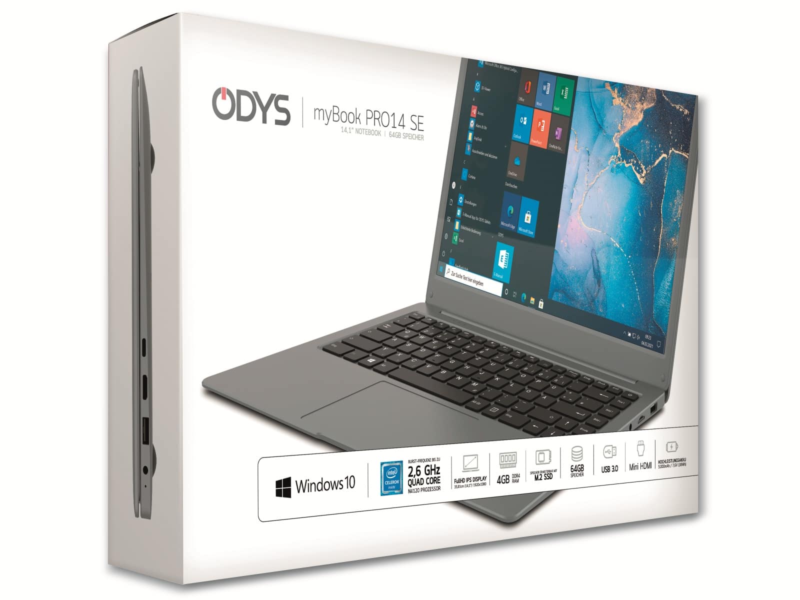 ODYS Notebook MyBook Pro 14 SE, 4GB RAM, 64 GB, Win10H