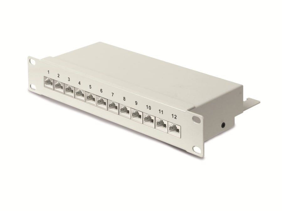 RED4POWER CAT.6a Patchpanel R4-N106G, 12-fach, 10", grau