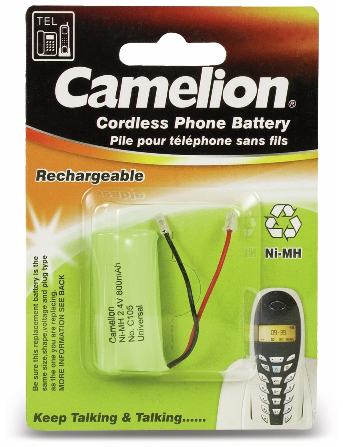 CAMELION NiMH-Akkupack 2,4V/800mAh 1 Stück