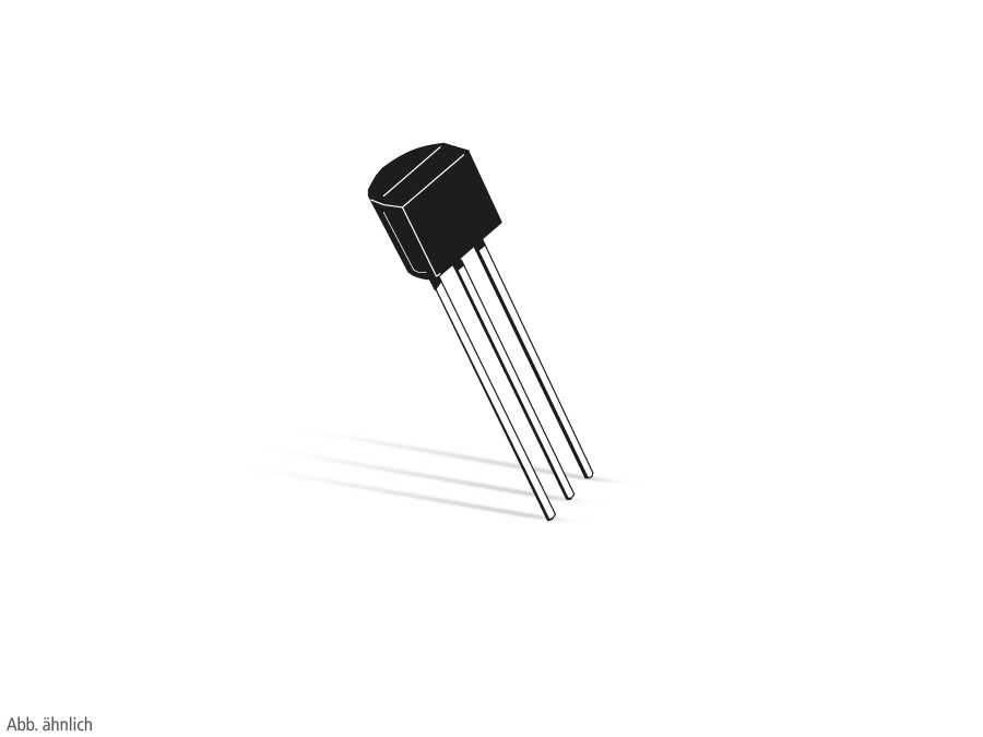 Transistor BC557B, PNP, 45 V, 0,1 A, TO92