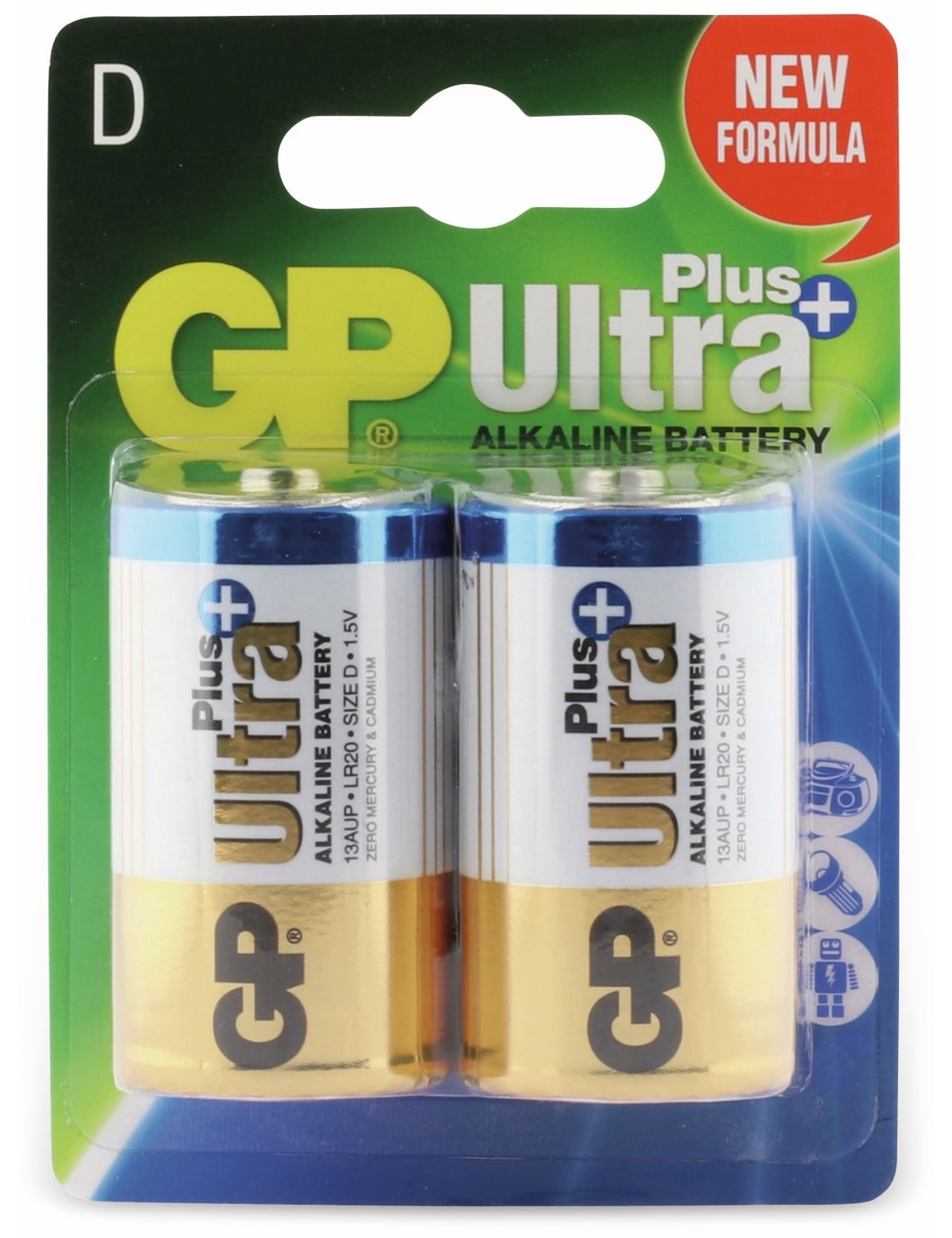 GP Mono-Batterien ULTRA PLUS ALKALINE, 2 Stück