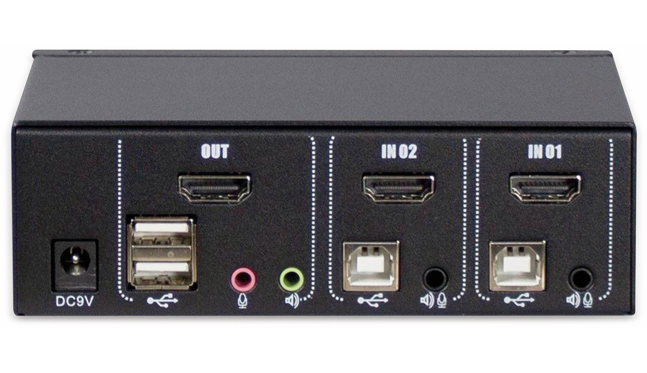 INTER-TECH KVM-Switch AS-21HA, HDMI, Metall, 2 Ports