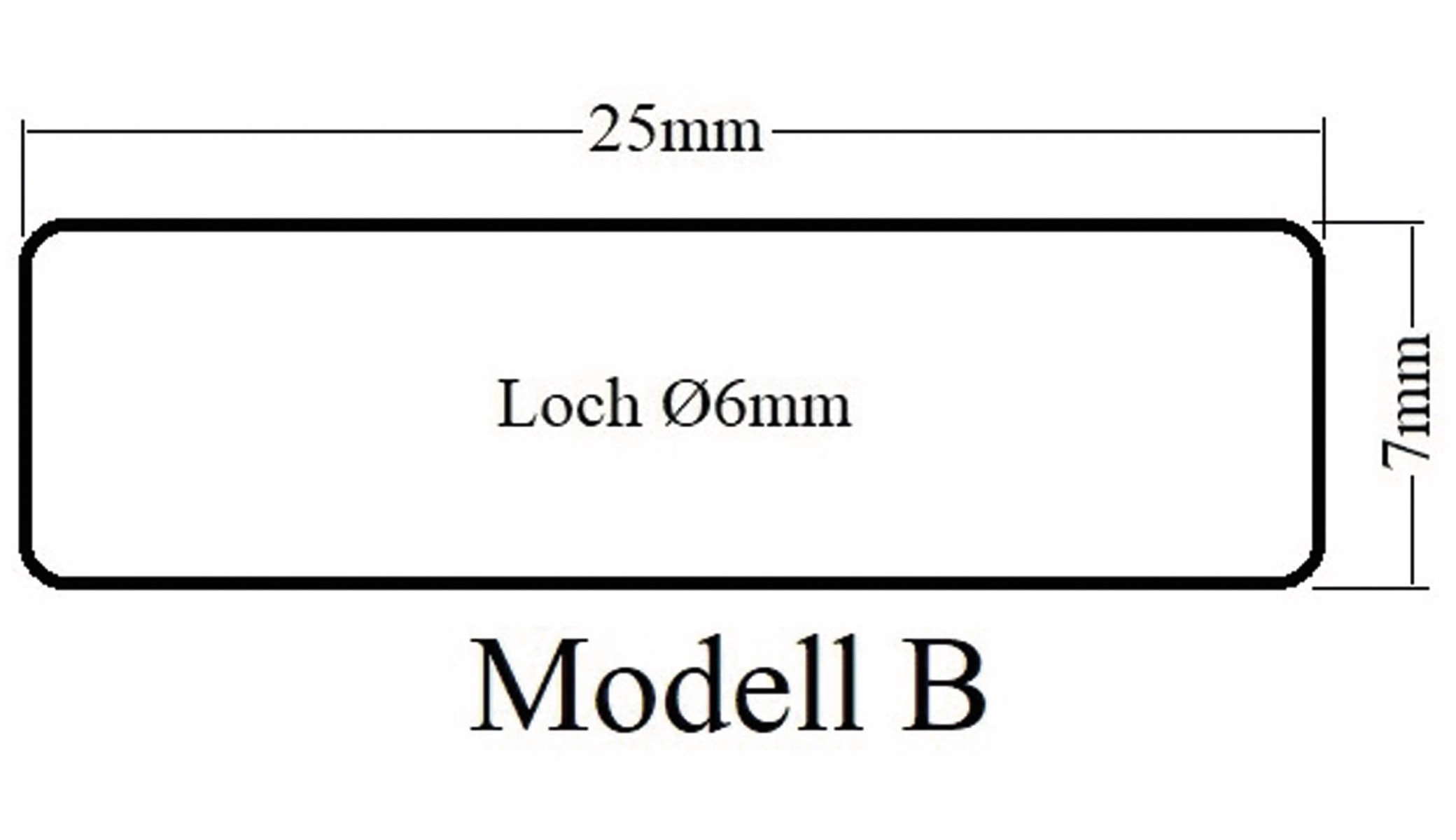 Laufrolle, Ø 25mm, Breite 7mm, Loch Ø 6 mm