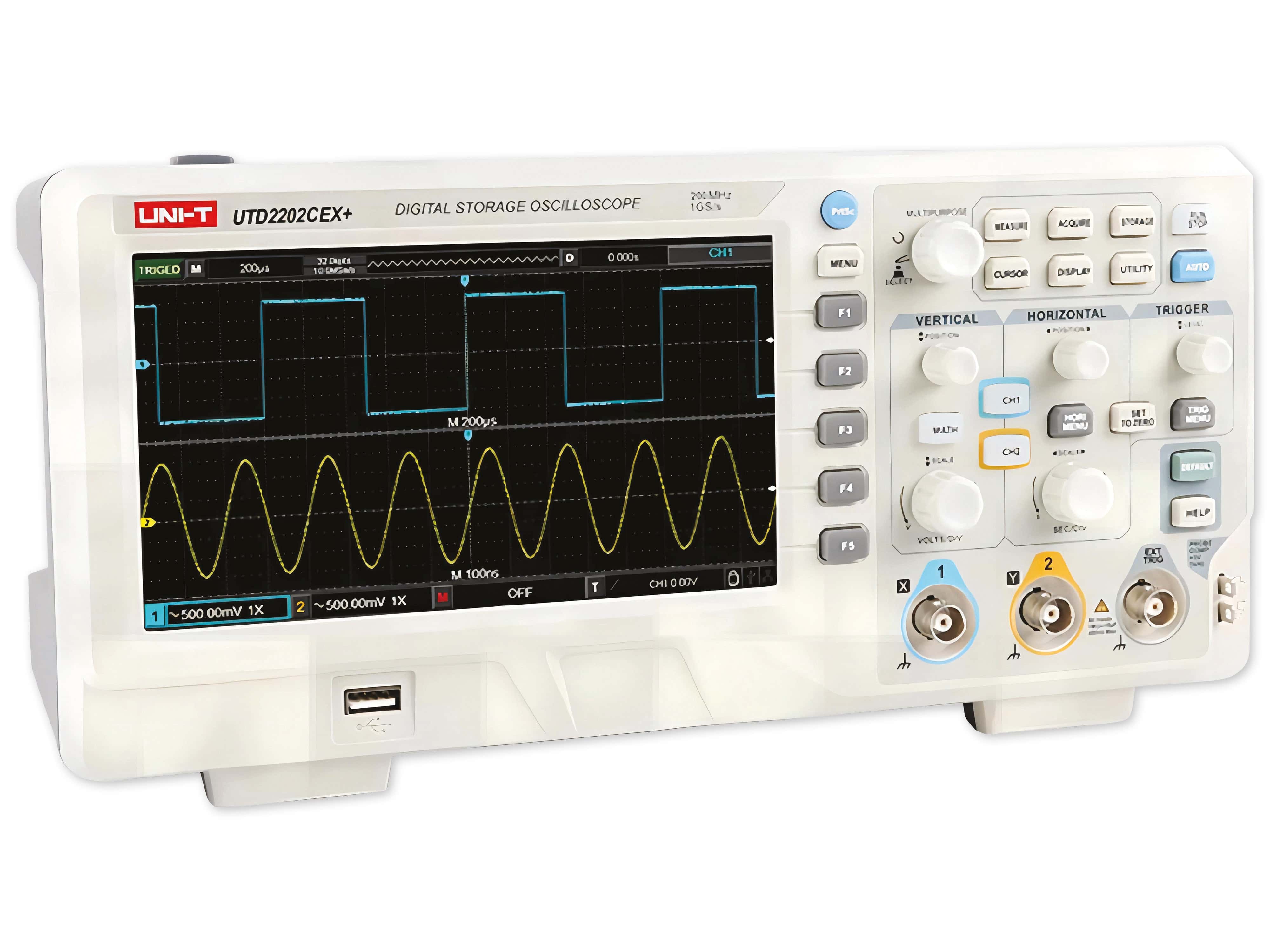 UNI-T Speicher-Oszilloskop UTD2202CEX+, 2 Kanal, 200 MHz