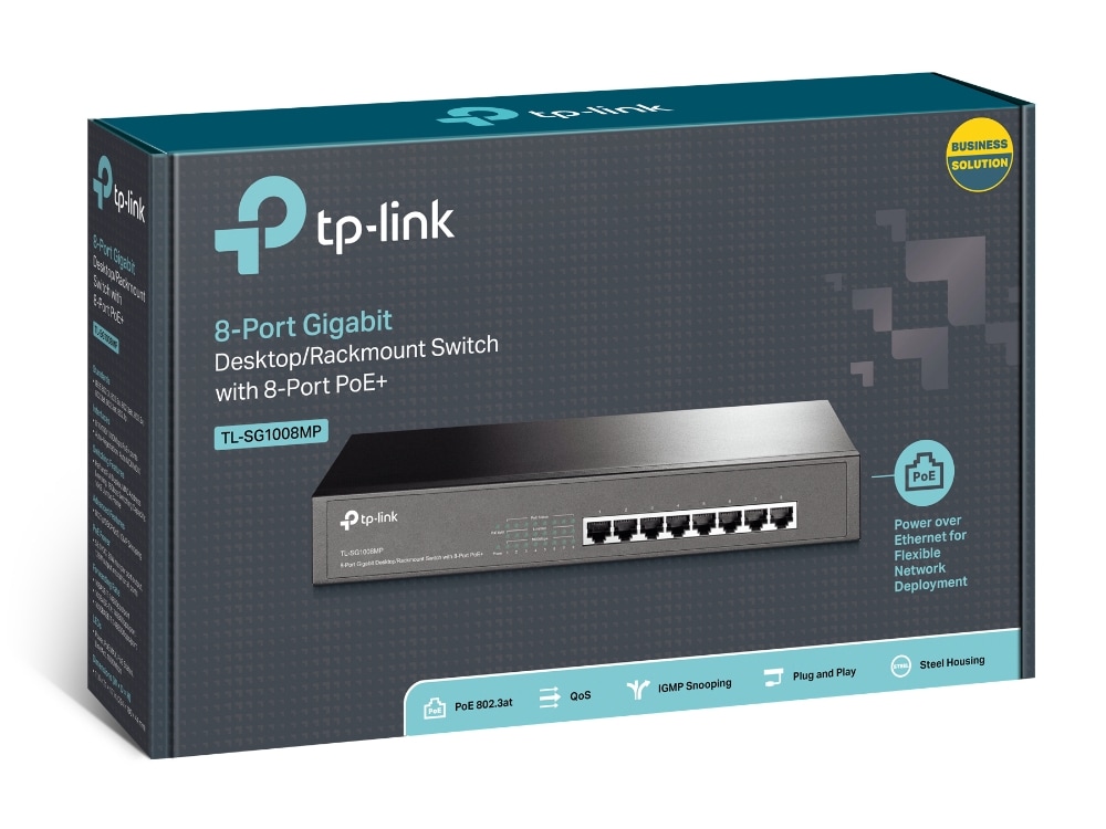 TP-LINK Switch TL-SG1008MP, 8 Port Gigabit