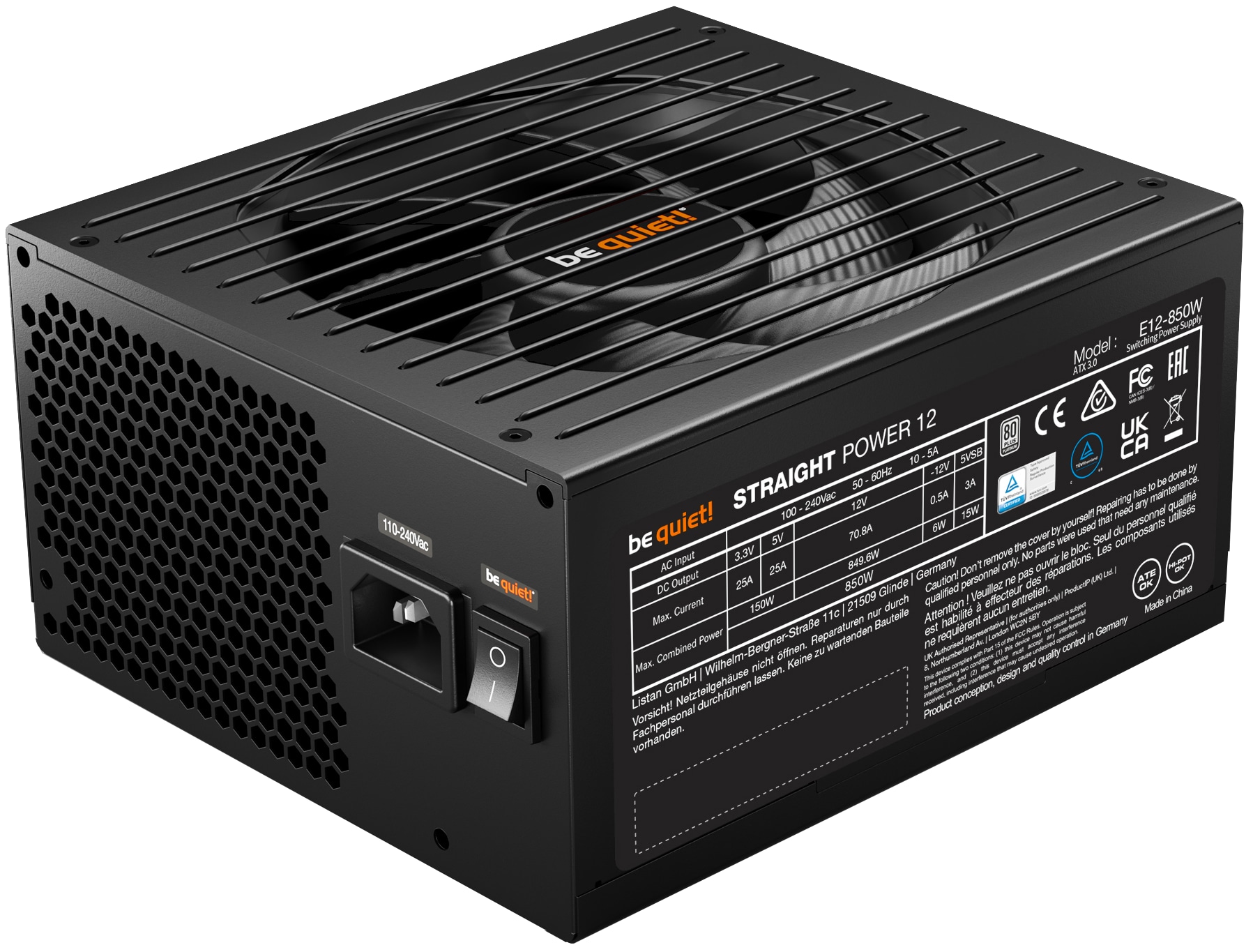 BE QUIET! PC-Netzteil Straight Power 12 850W