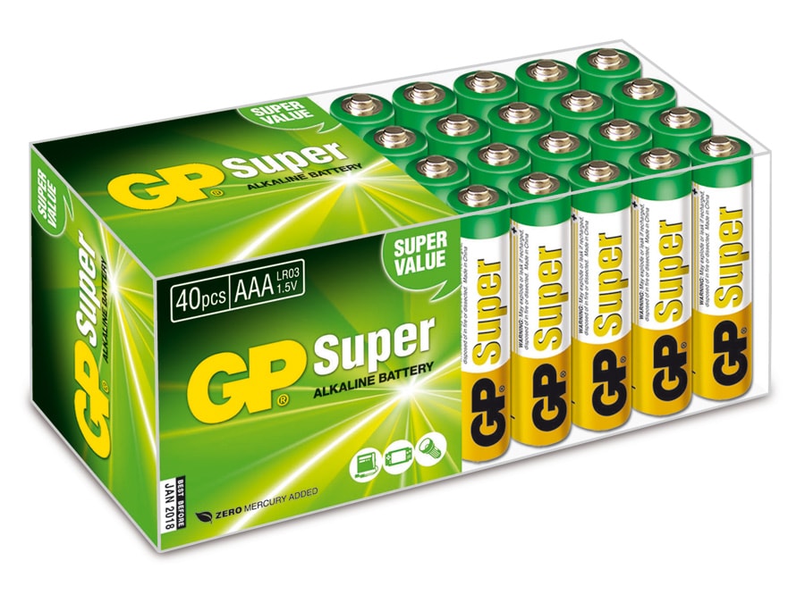 GP Micro-Batterie-Set SUPER Alkaline 40 Stück