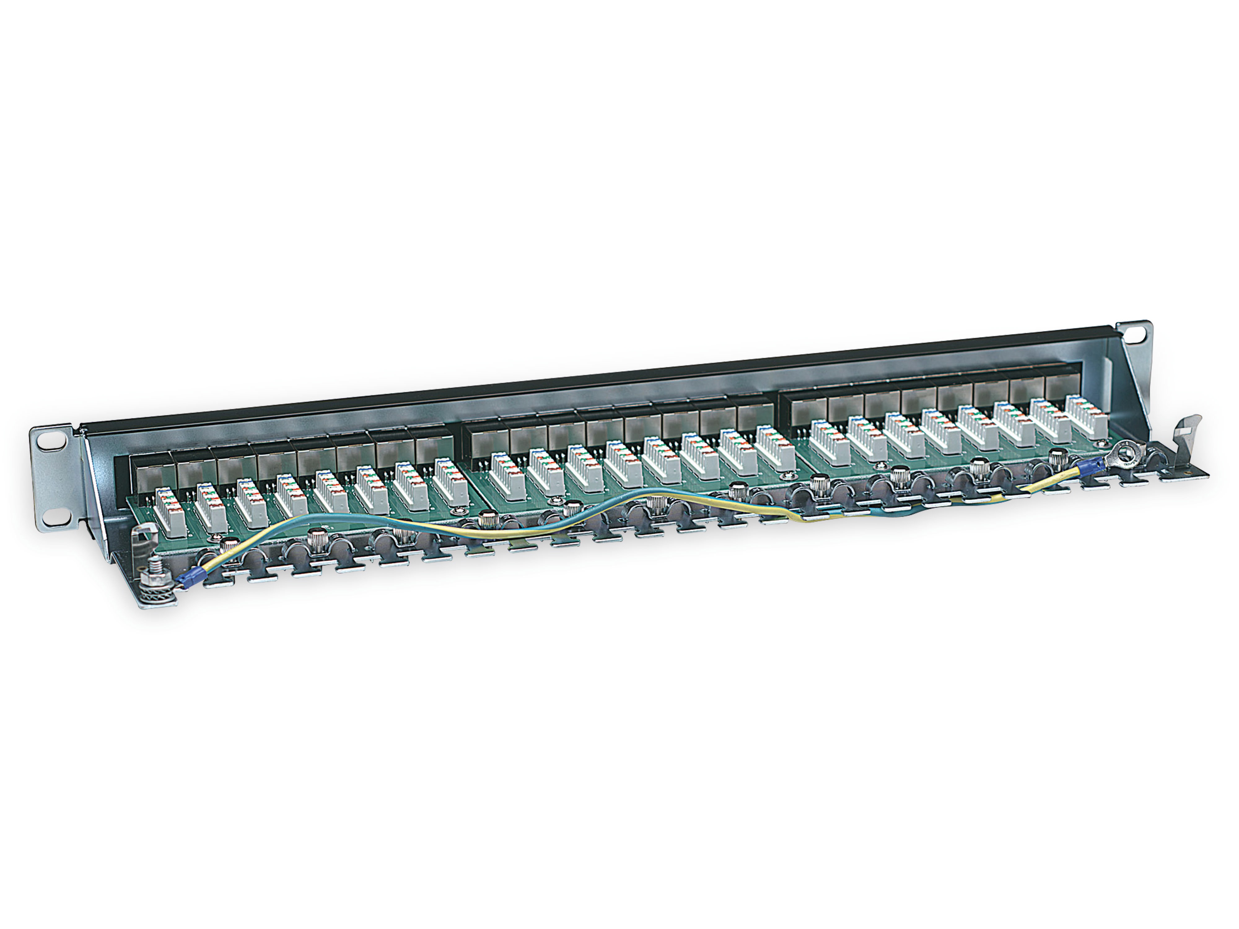 INTELLINET Cat6 Patchpanel, 19", 24-Port, geschirmt, FTP, 1 HE