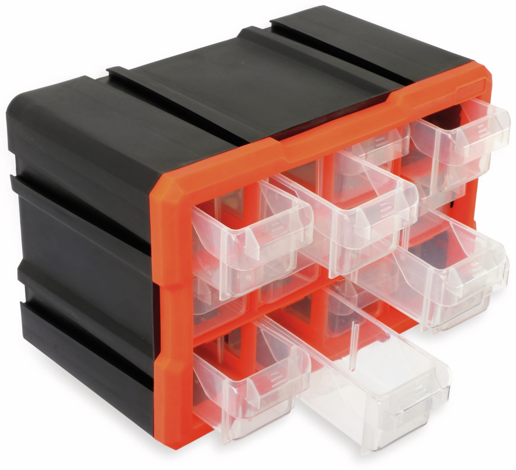 DAYTOOLS Werkzeugbox TW2022, Kunststoff,12-teilig, schwarz/orange