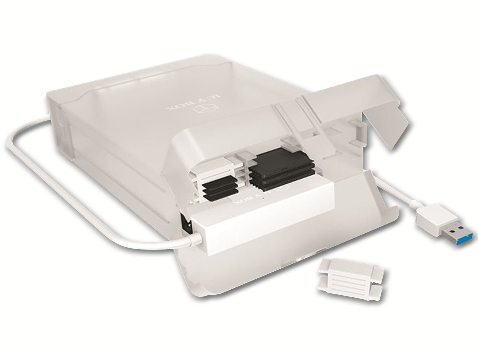 ICY BOX Festplattengehäuse IB-AC705-6G, 8,9 cm (3,5")/6,35 cm (2,5") SSD/HDD auf USB 3.0