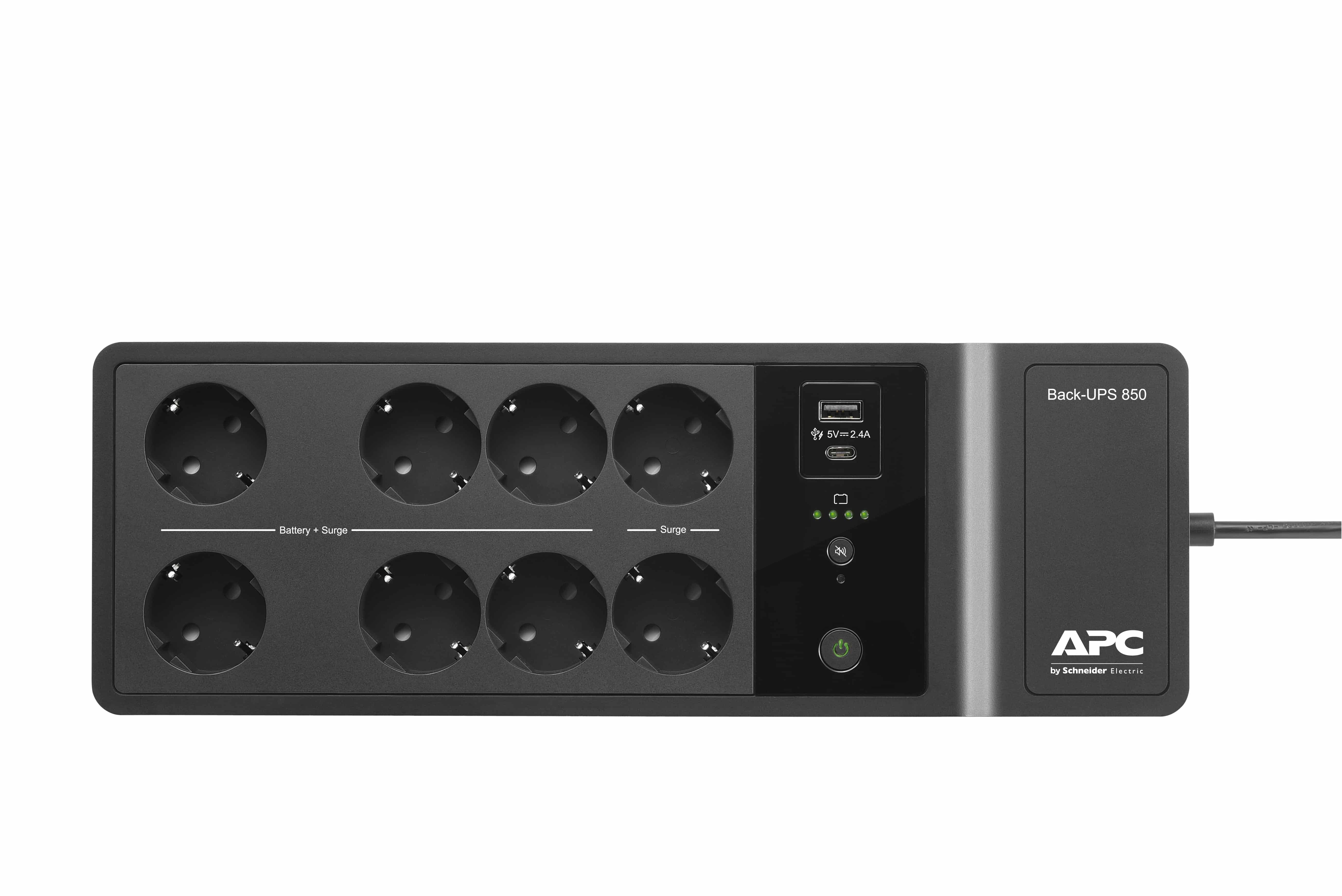 APC USV Back-UPS BE850G2-GR, 850VA, 520 W, 8 Ausgänge, USB, LAN