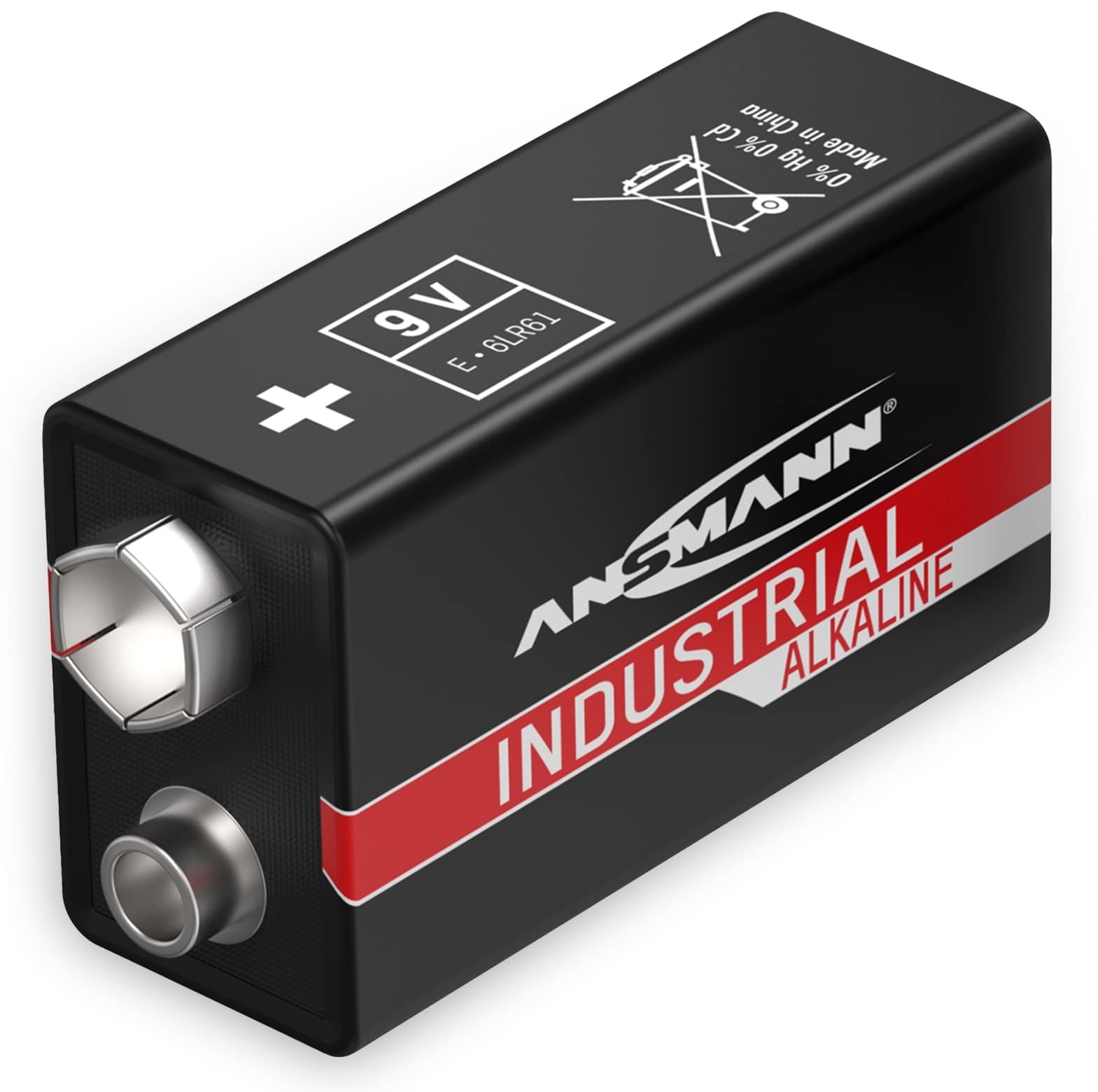 ANSMANN 9V-Blockbatterie, INDUSTRIAL, Alkaline, 1 Stück