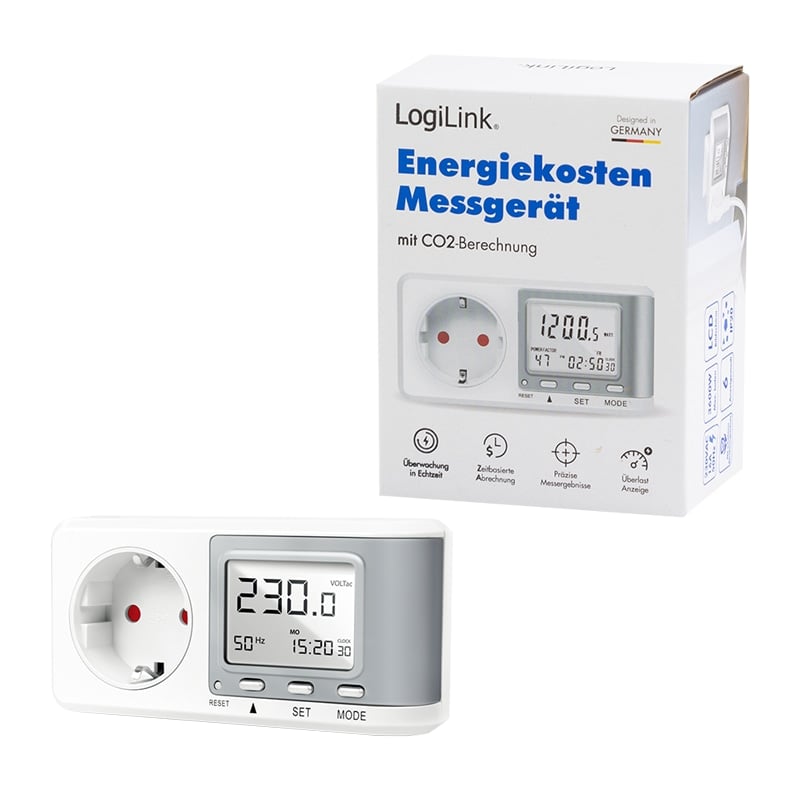 LOGILINK Energiekosten-Messgerät EM0005, mit CO2 Berechnung