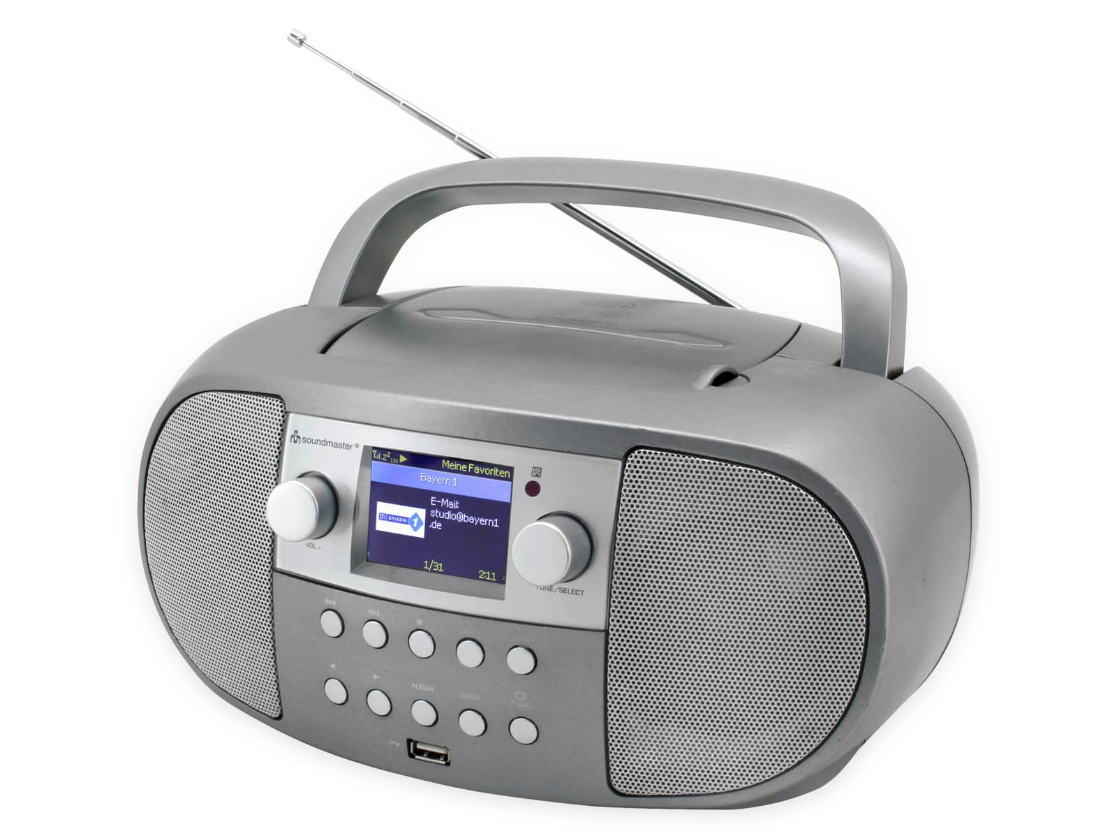 Soundmaster CD-Player SCD7600TI, Internet/DAB+/UKW-Radio, Bluetooth