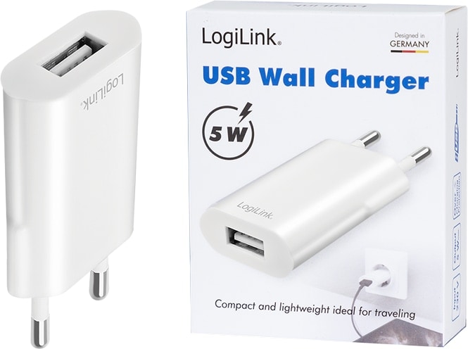 LOGILINK USB-Lader PA0093B, 1x USB-A, 5 W, weiß