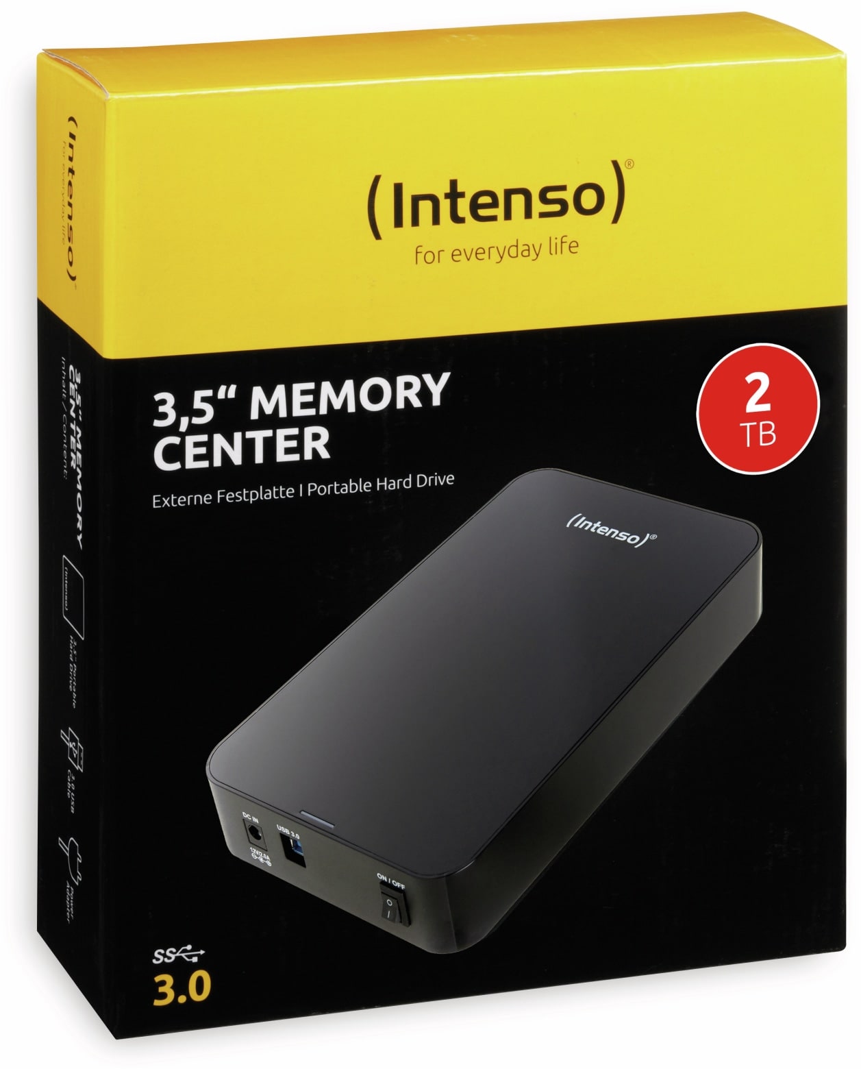 Intenso USB 3.0-HDD Memory Center, 2 TB, schwarz