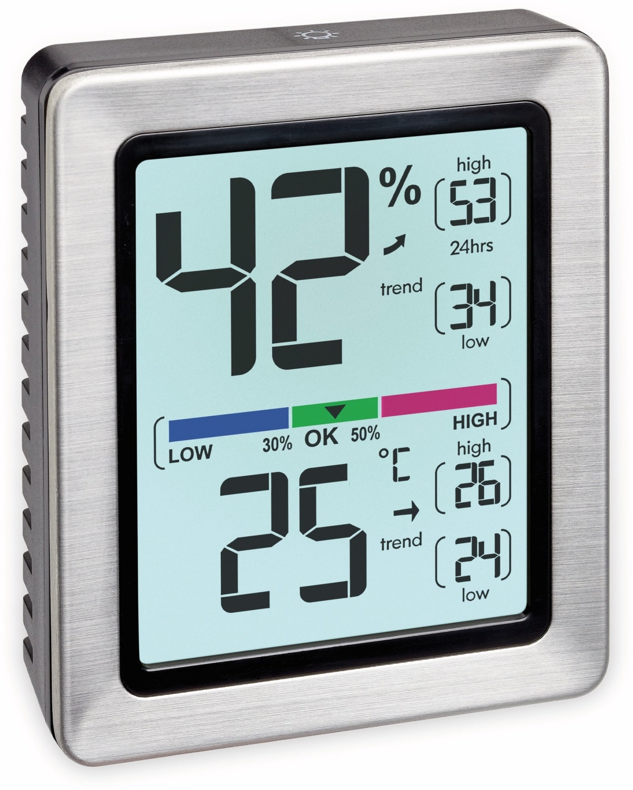 TFA Digitales Thermo-Hygrometer Exacto, 30.5047.54, silber