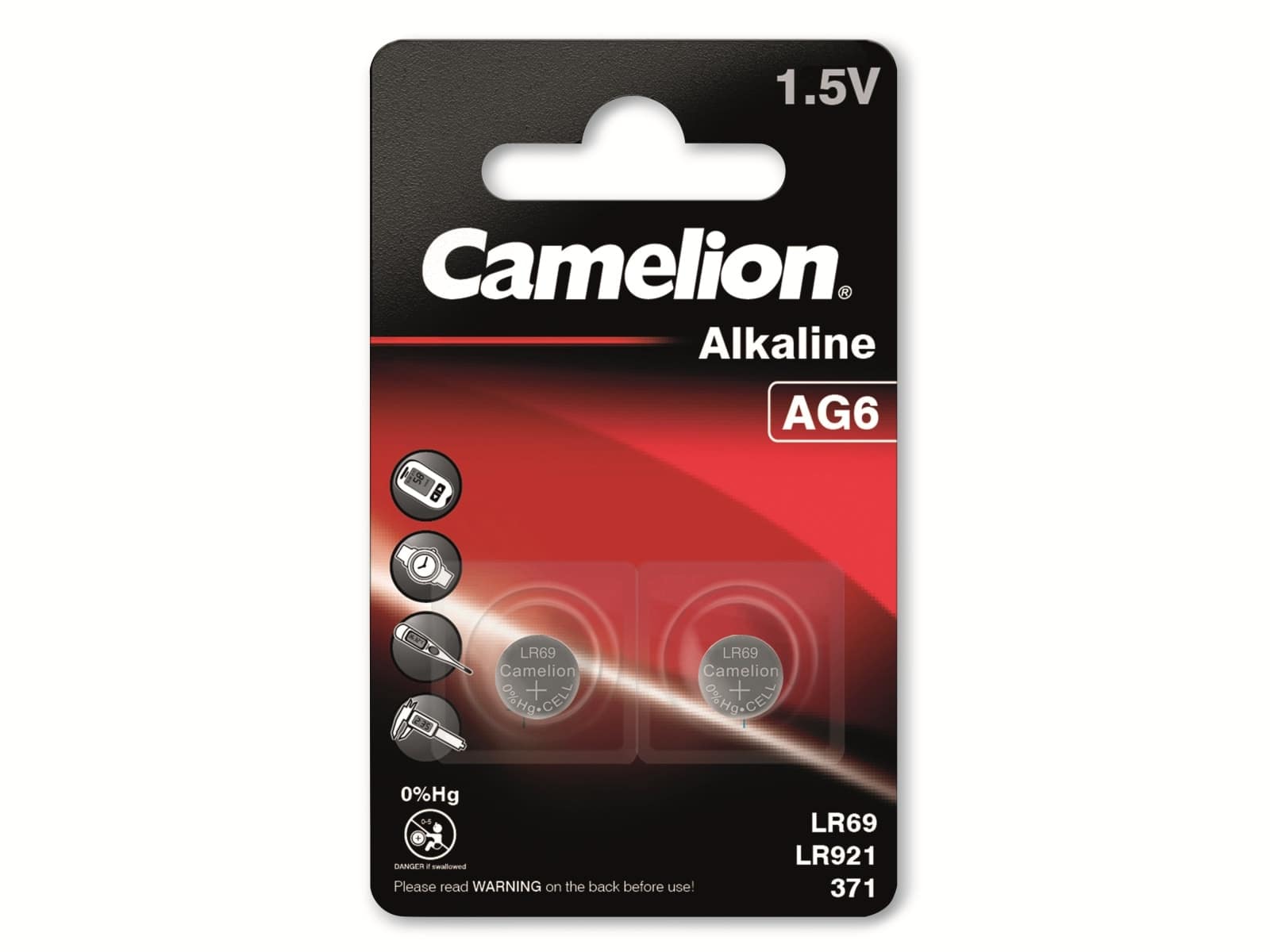 CAMELION Knopfzelle AG6, 2 St.