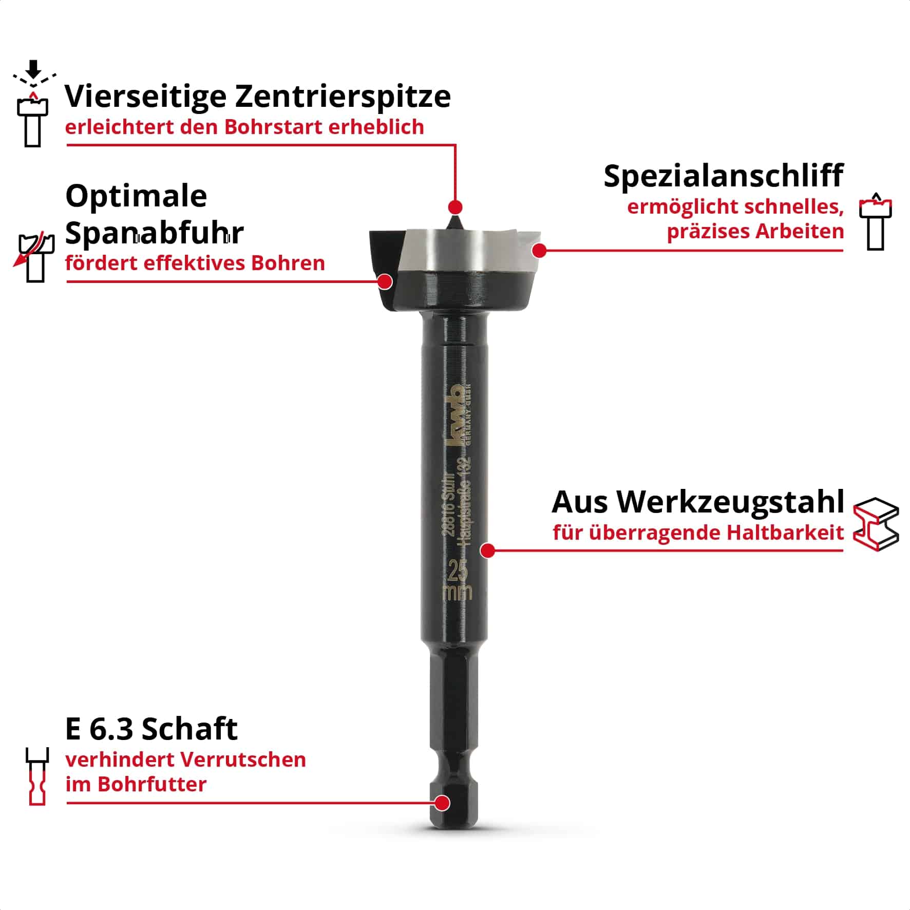 KWB Forstnerbohrer, 706425, 25 mm