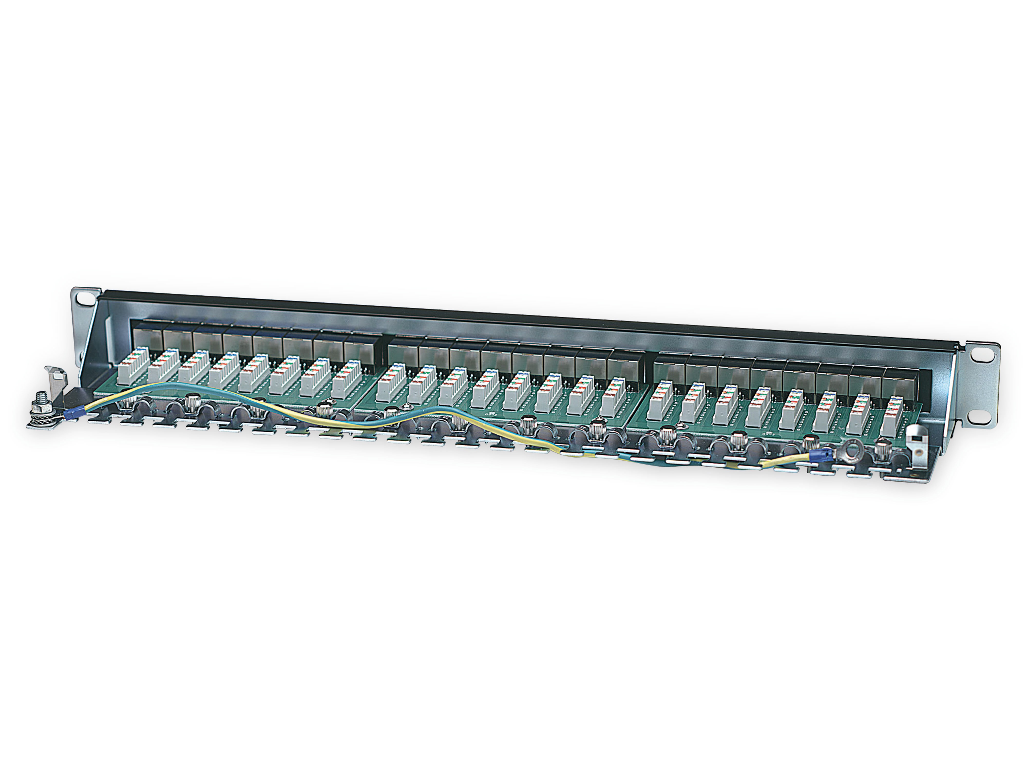 INTELLINET Cat6 Patchpanel, 19", 24-Port, geschirmt, FTP, 1 HE