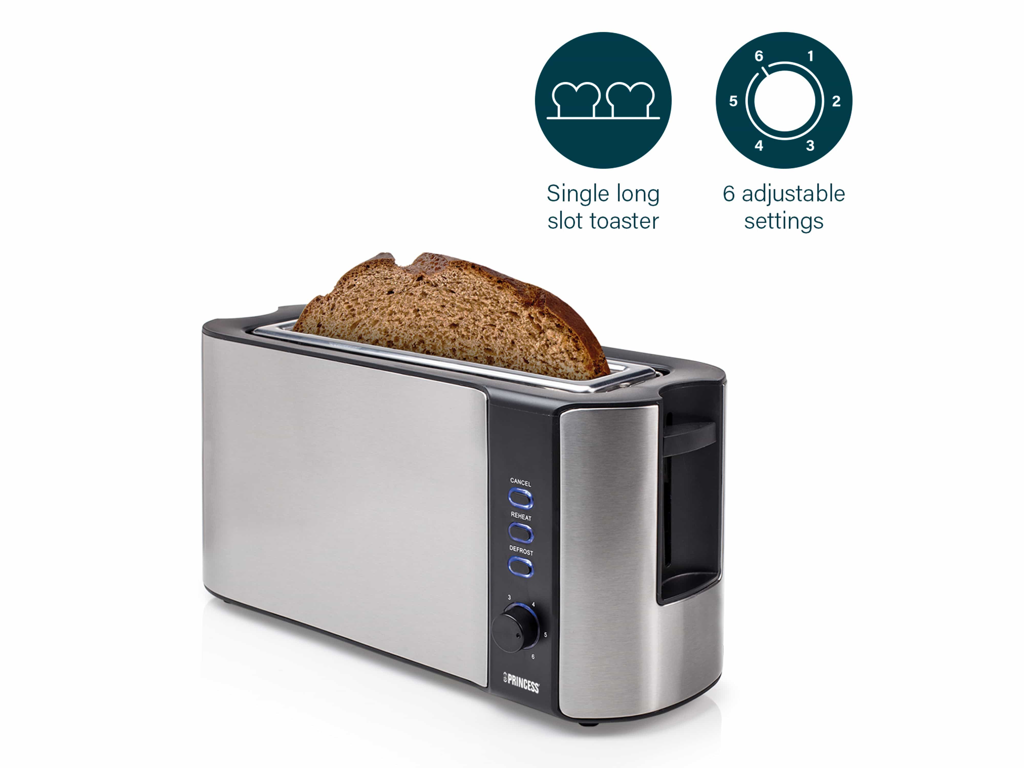 PRINCESS Langschlitz-Toaster 142353, 1000 W