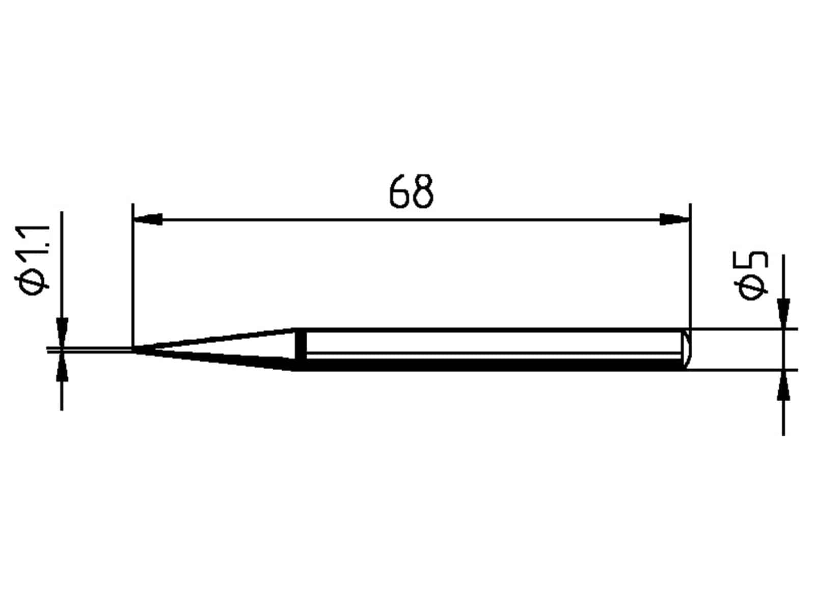 ERSA Lötspitze, 0032BD/SB, 1,1 mm, bleistiftspitz, für 30 S