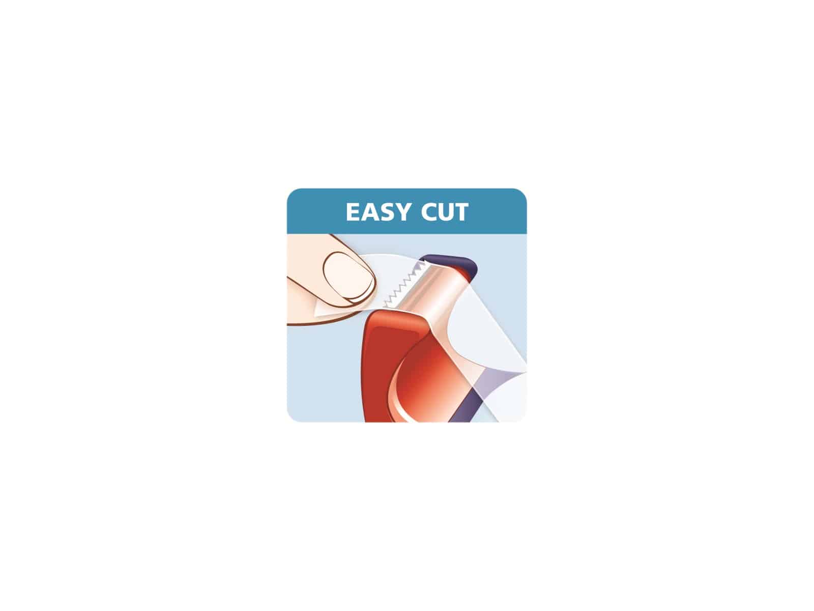 TESA ® Easy Cut Handabroller 10:19 rot-blau, leer, bis 10m:19mm, 57443-00001-01