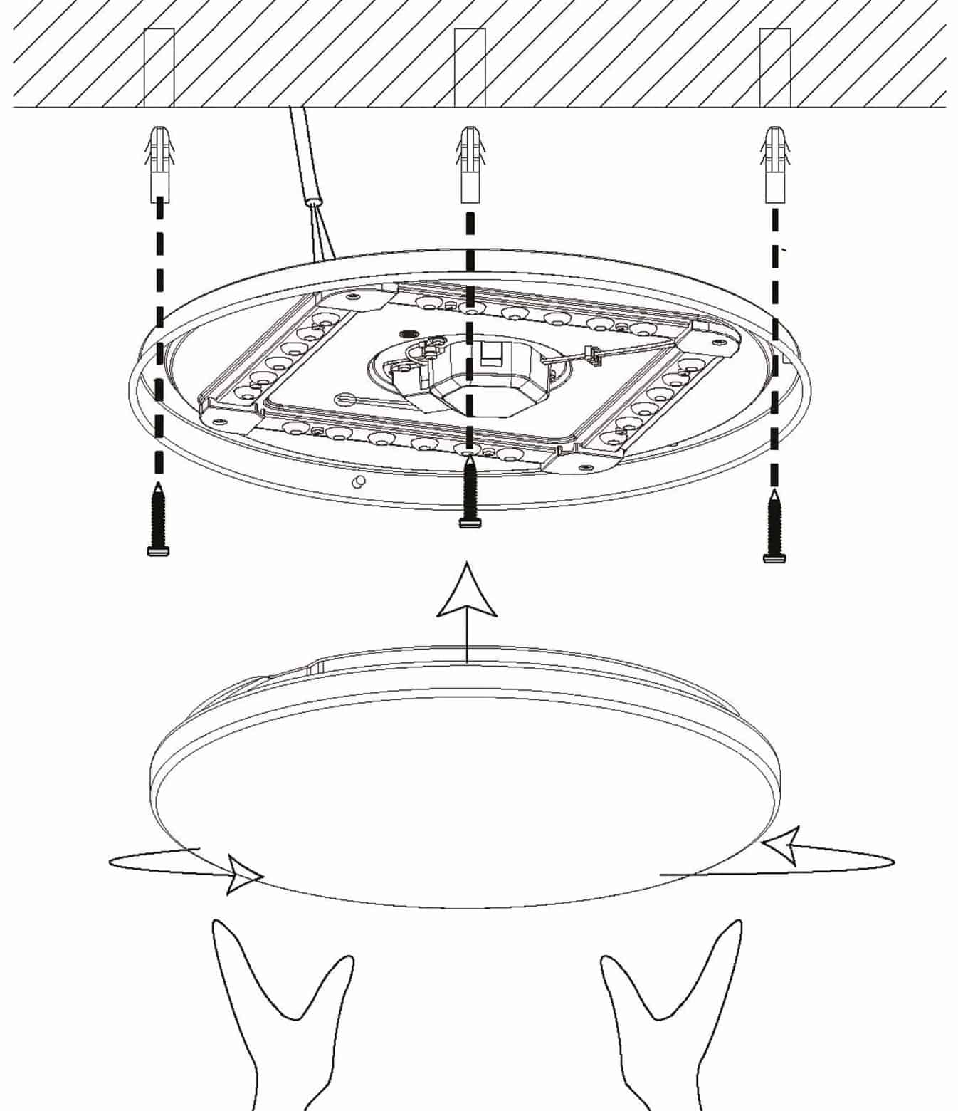 EGLO LED-Deckenleuchte POGLIOLA,12W, 1050 lm, 3000K, 240 mm