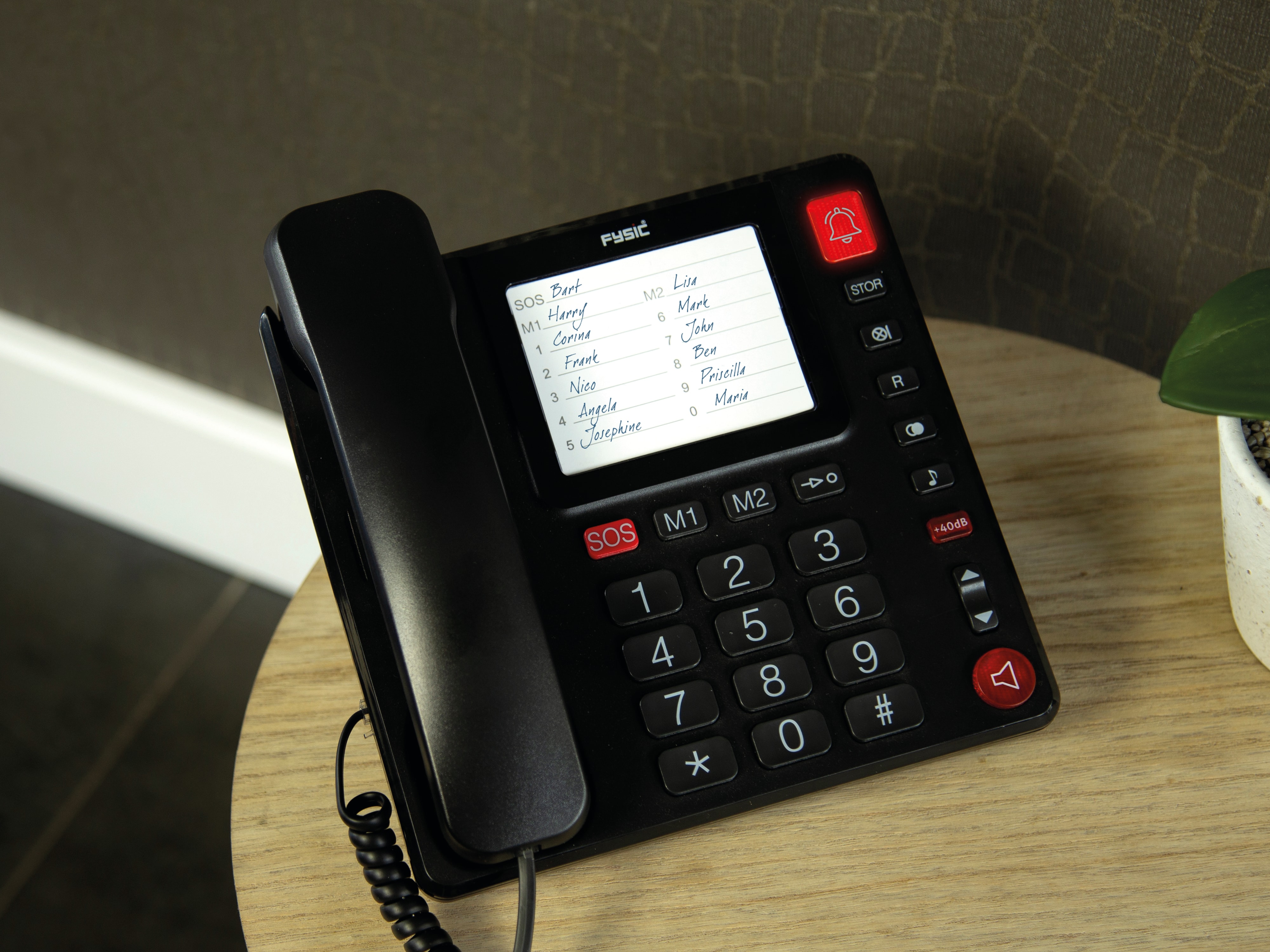 FYSIC Großtasten-Telefon FX-3920, schwarz