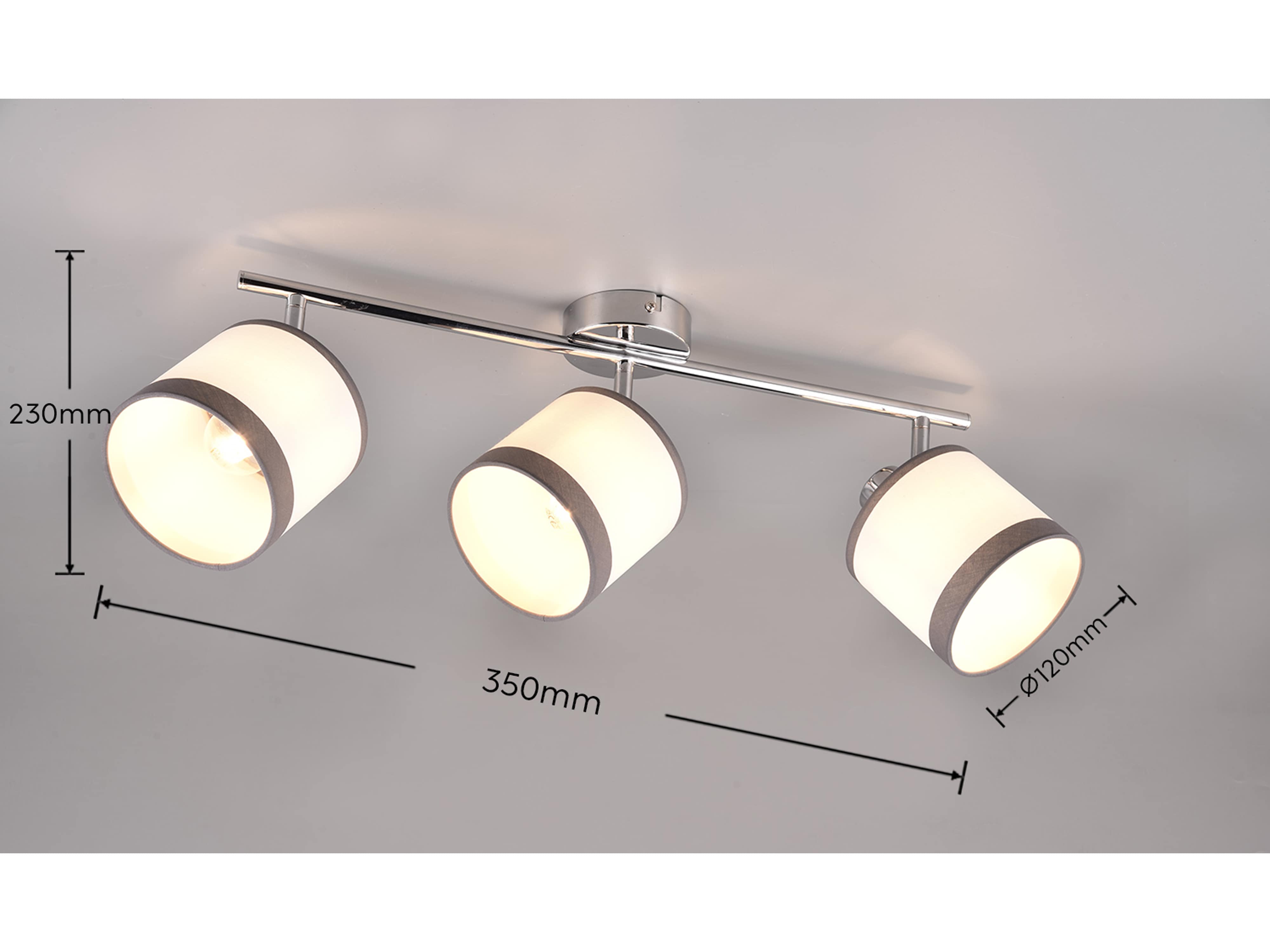 REALITY Deckenleuchte Davos R81553006 chrom, 3 x E14, max. 10 W