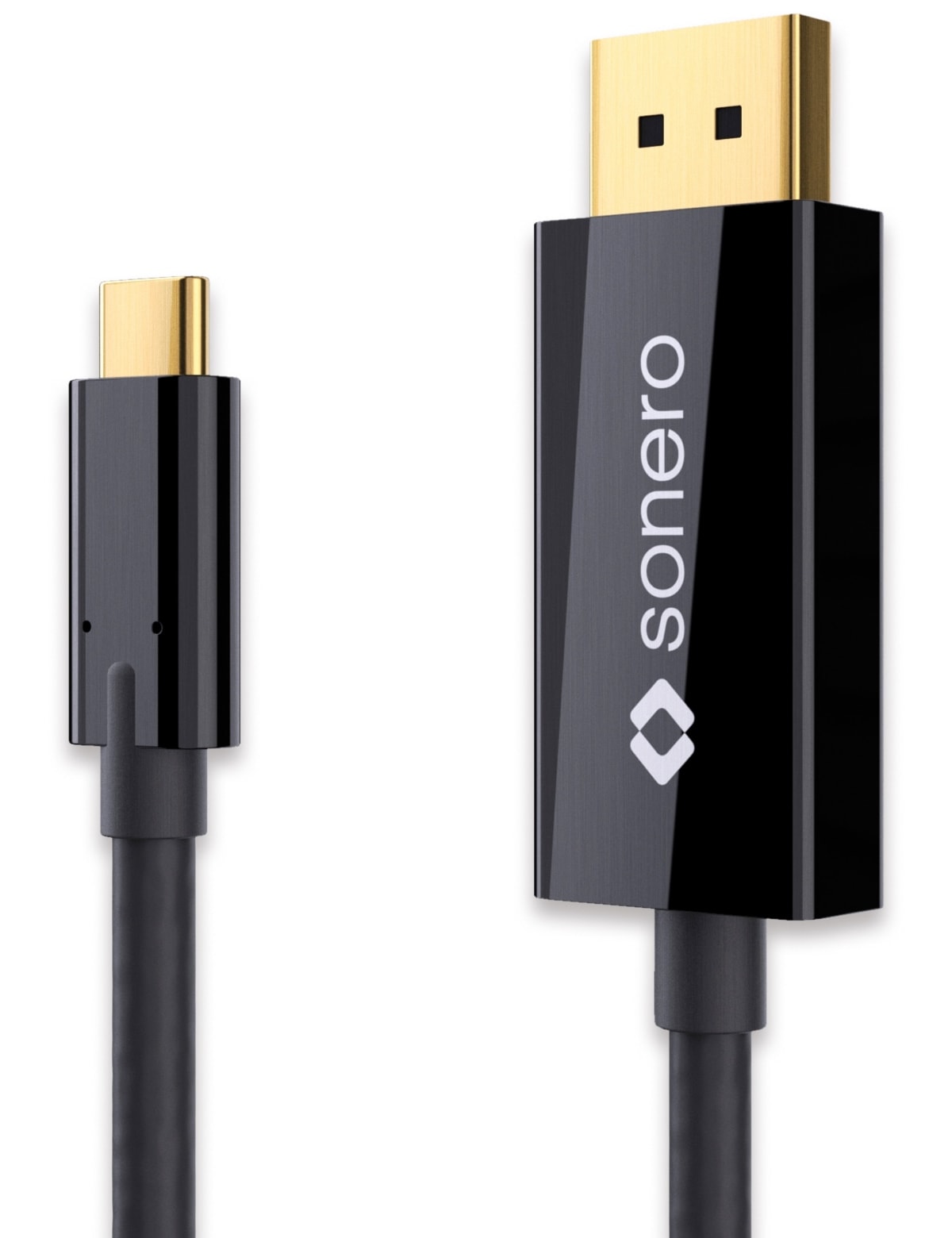 SONERO USB-C Adapterkabel Premium, 1 m, USB-C Stecker/DP Stecker, schwarz