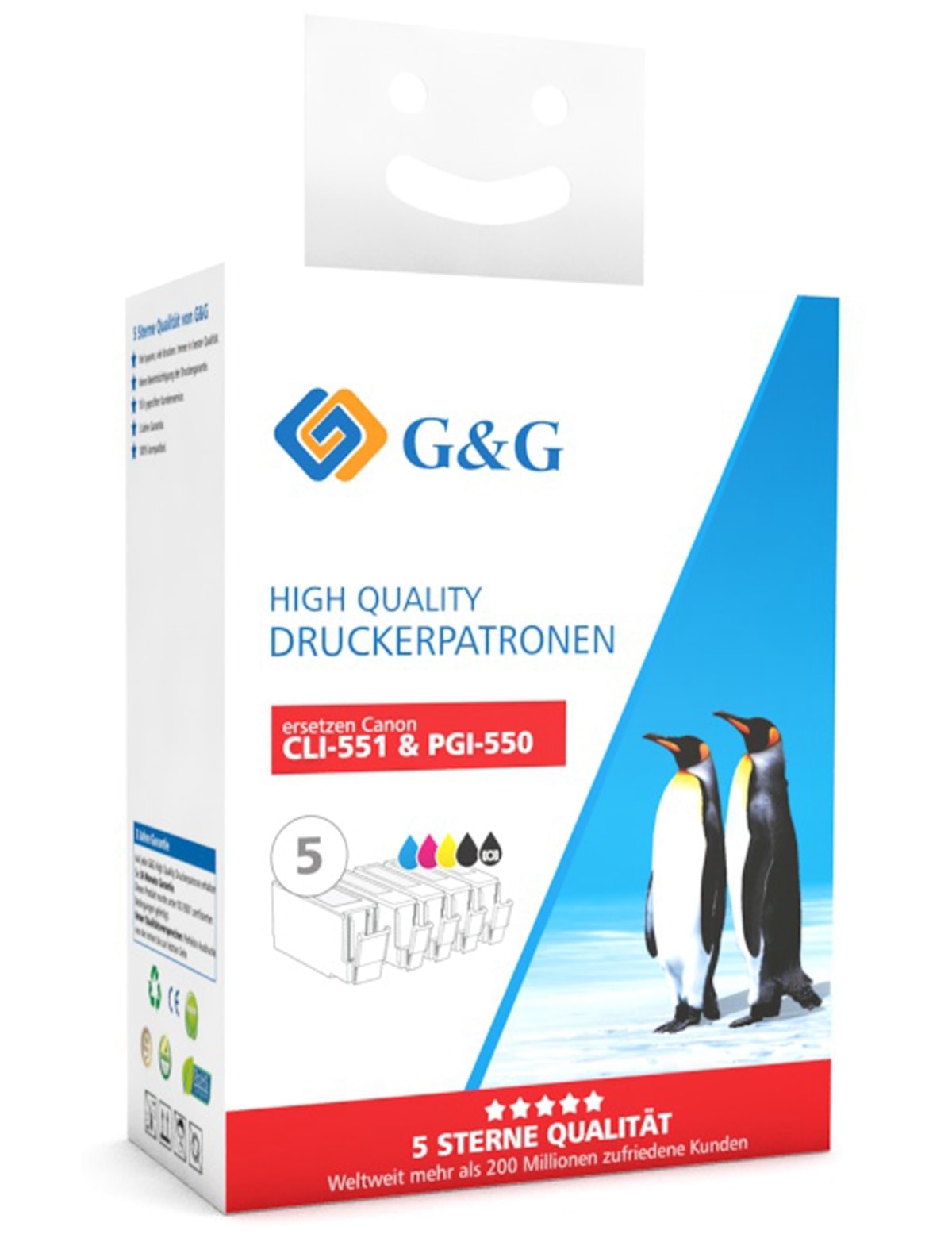 G&G Tinten-Multipack color + schwarz/Foto