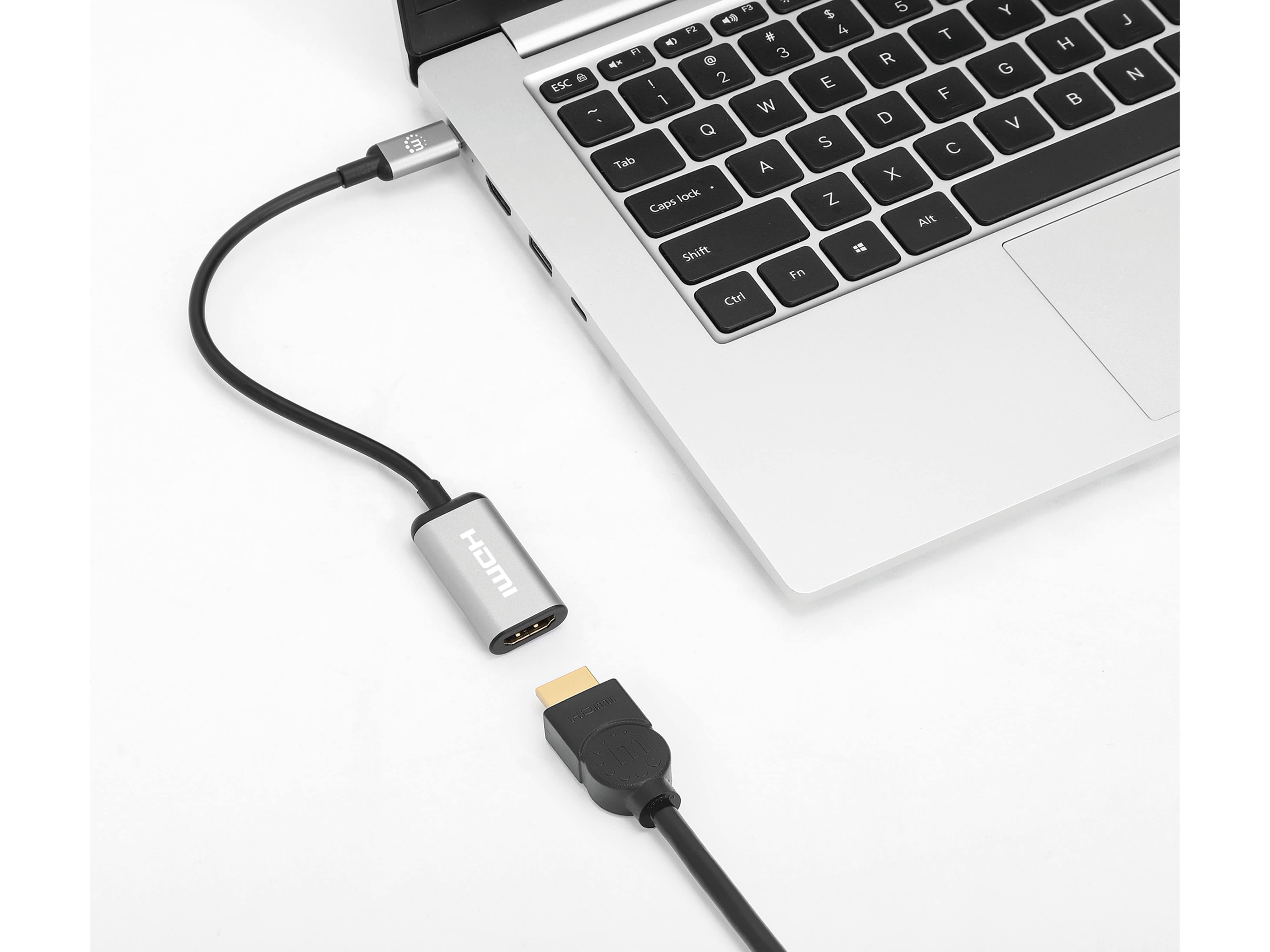 MANHATTAN HDMI-Adapter, USB 3.2 Typ C-Stecker auf HDMI-Buchse
