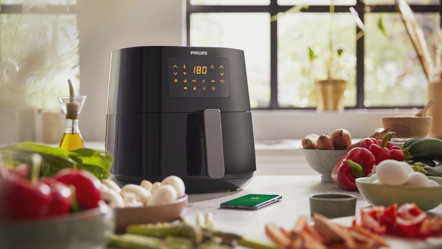 PHILIPS Heißluftfritteuse Airfryer XL Essential HD9280/70 Connected