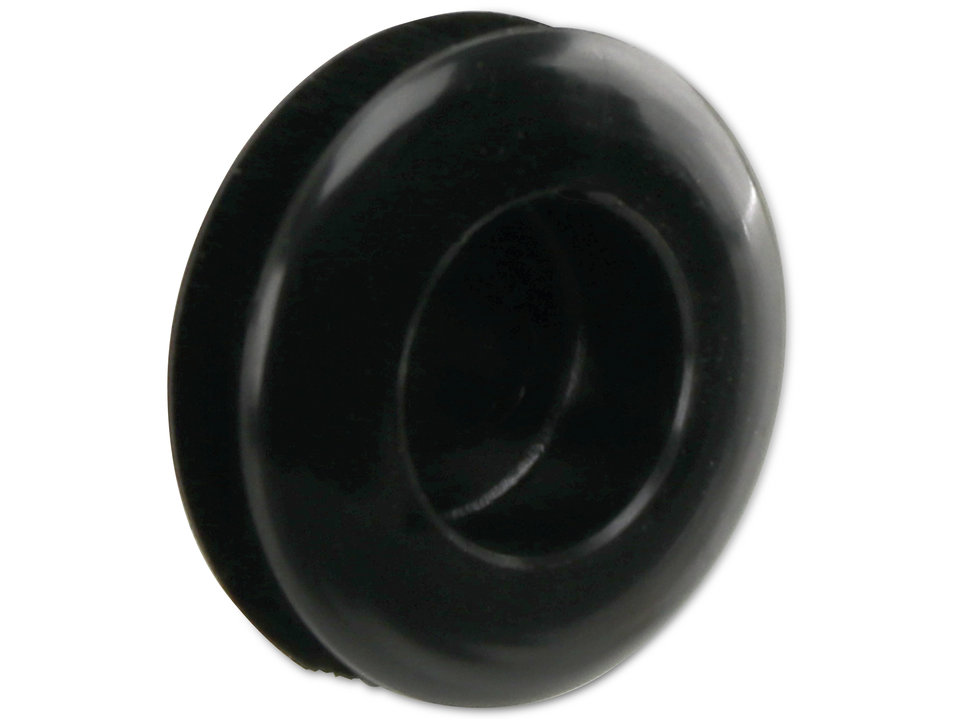 KSS Kabeldurchführungstülle PVC, schwarz, Plattenstärke 3,4, Loch-Ø 10,5, geschlossen, 1 Stück