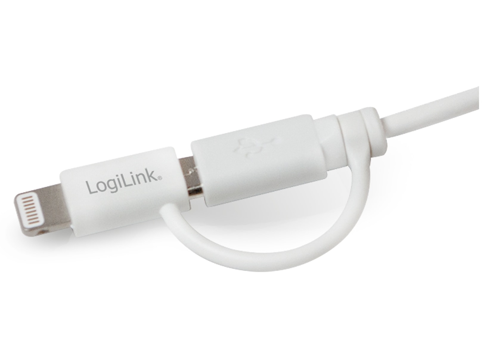 LOGILINK USB Sync-u. Ladekabel weiß, 0,15 m für iPhone 6(s), Plus, SE, iPod