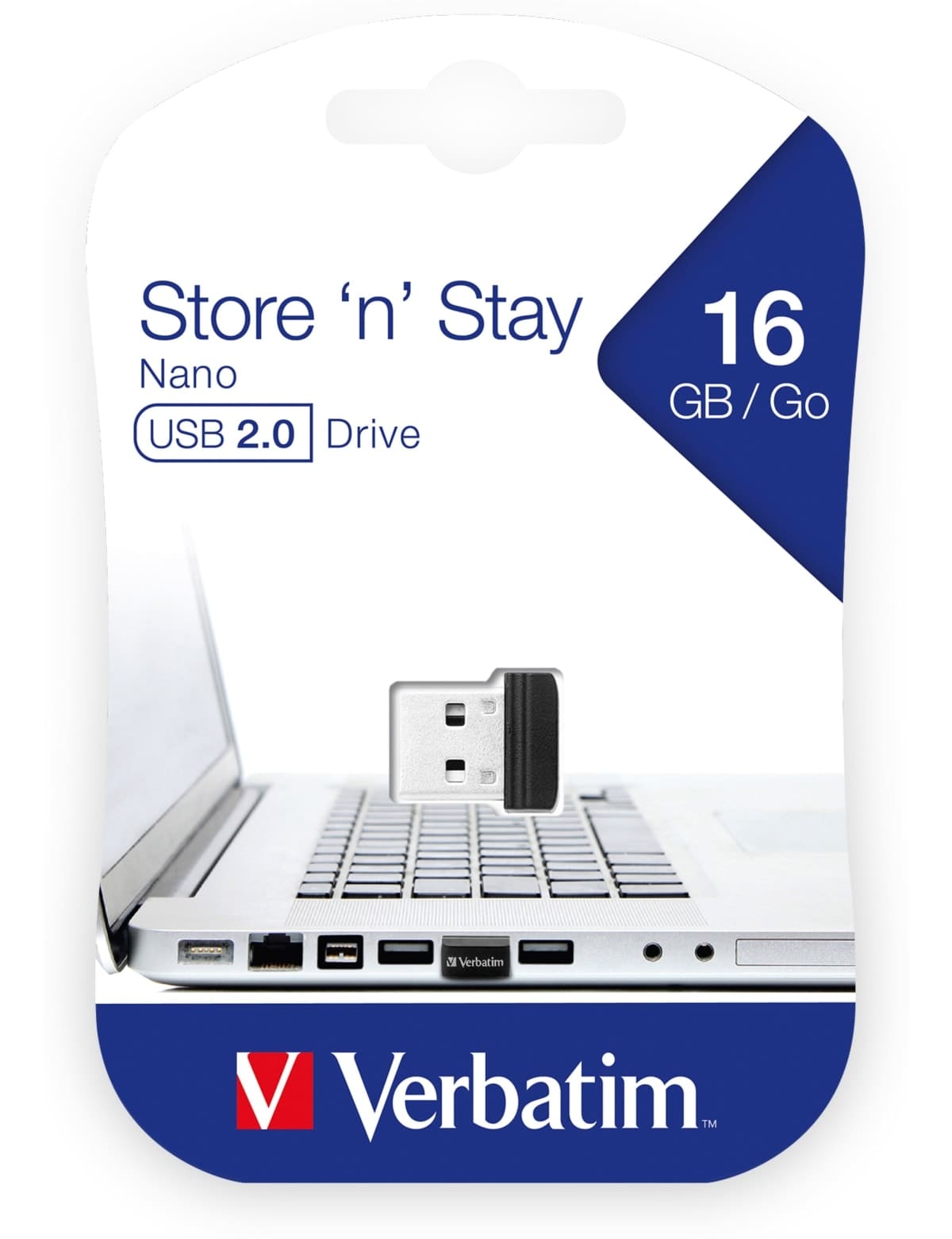 VERBATIM USB2.0 Stick Nano Store´n´Stay, 16 GB