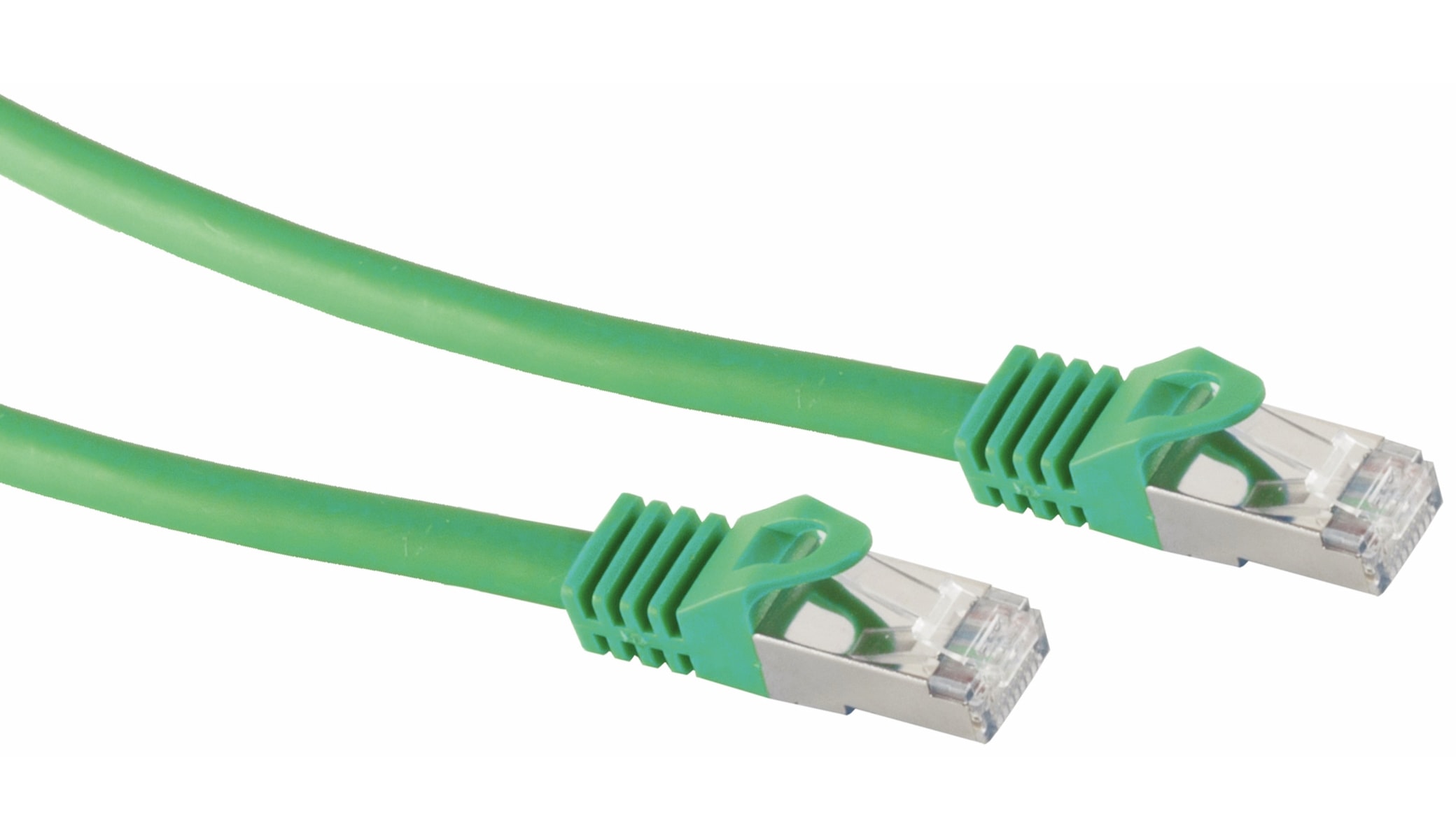 S-IMPULS RJ45 Patchkabel S/FTP (PIMF), m. CAT.7 Rohkabel, 0,5 m, grün