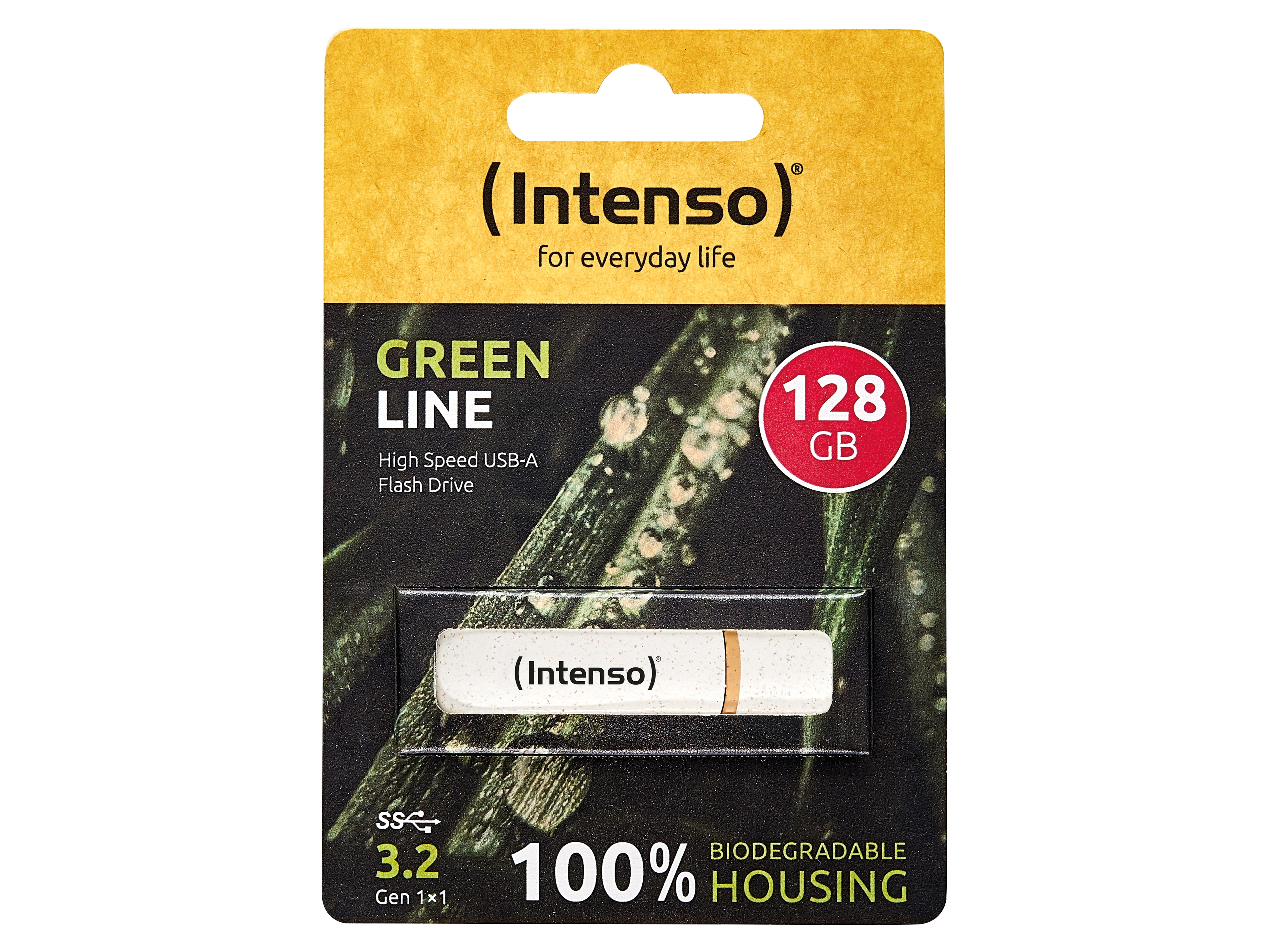 INTENSO USB 3.2-Stick INTENSO Green Line, 128 GB, beige/braun