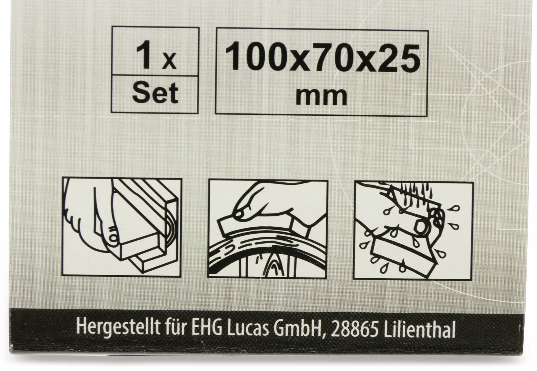 EUROTOOLS Schleifpad, 100x70x25mm