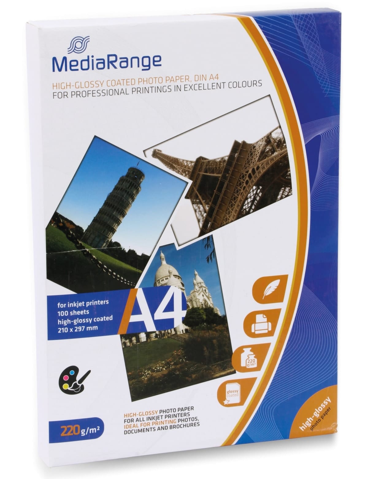 MEDIARANGE Fotopapier DIN A4, 220 g/m², hochglanz