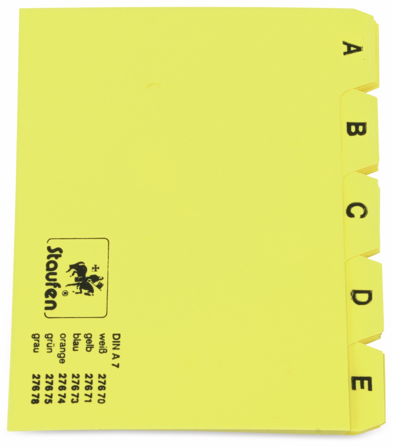 Staufen Karteiregister 27671, DIN A7, gelb