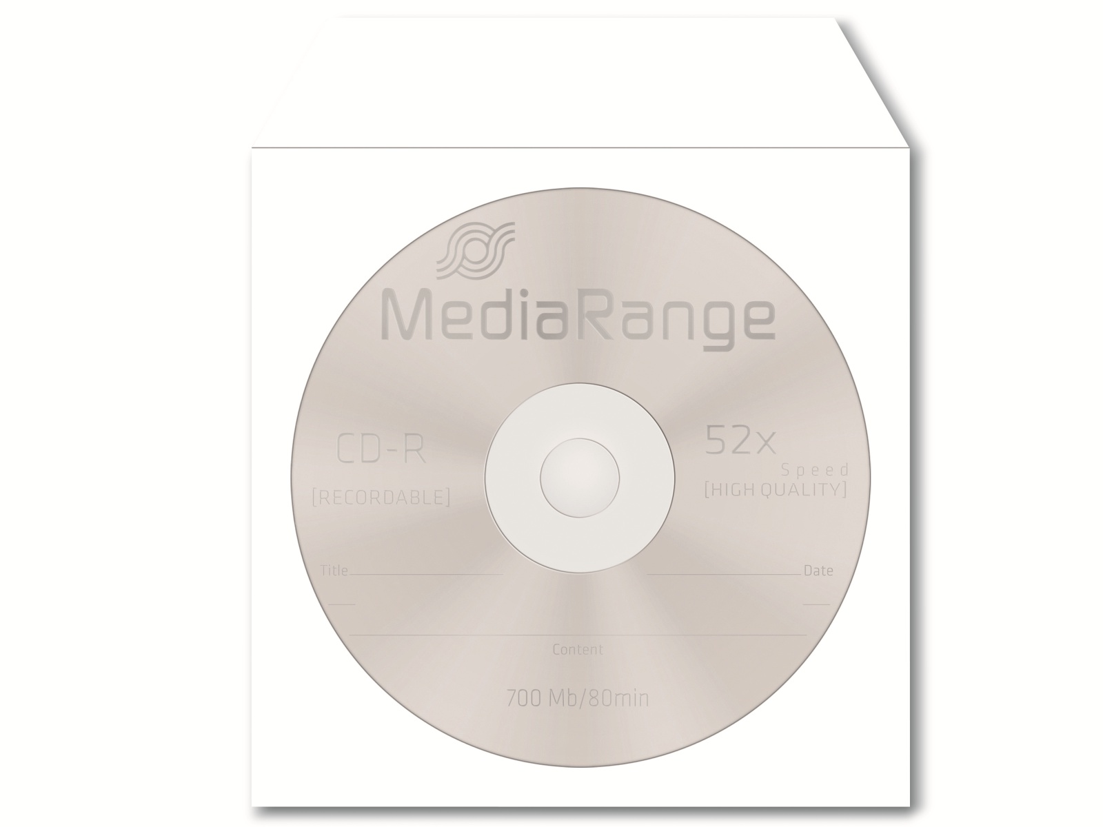 MEDIARANGE CD-Papiertaschen, 100er Pack, weiß