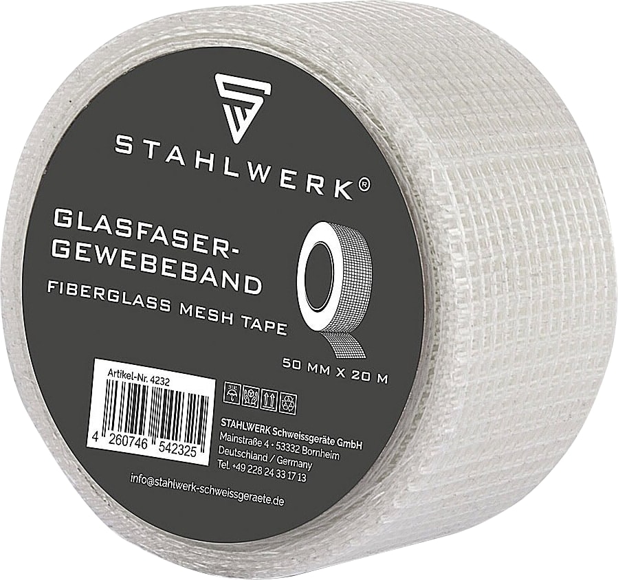 STAHLWERK Glasfaser-Gewebeband, 20 m x 50 mm