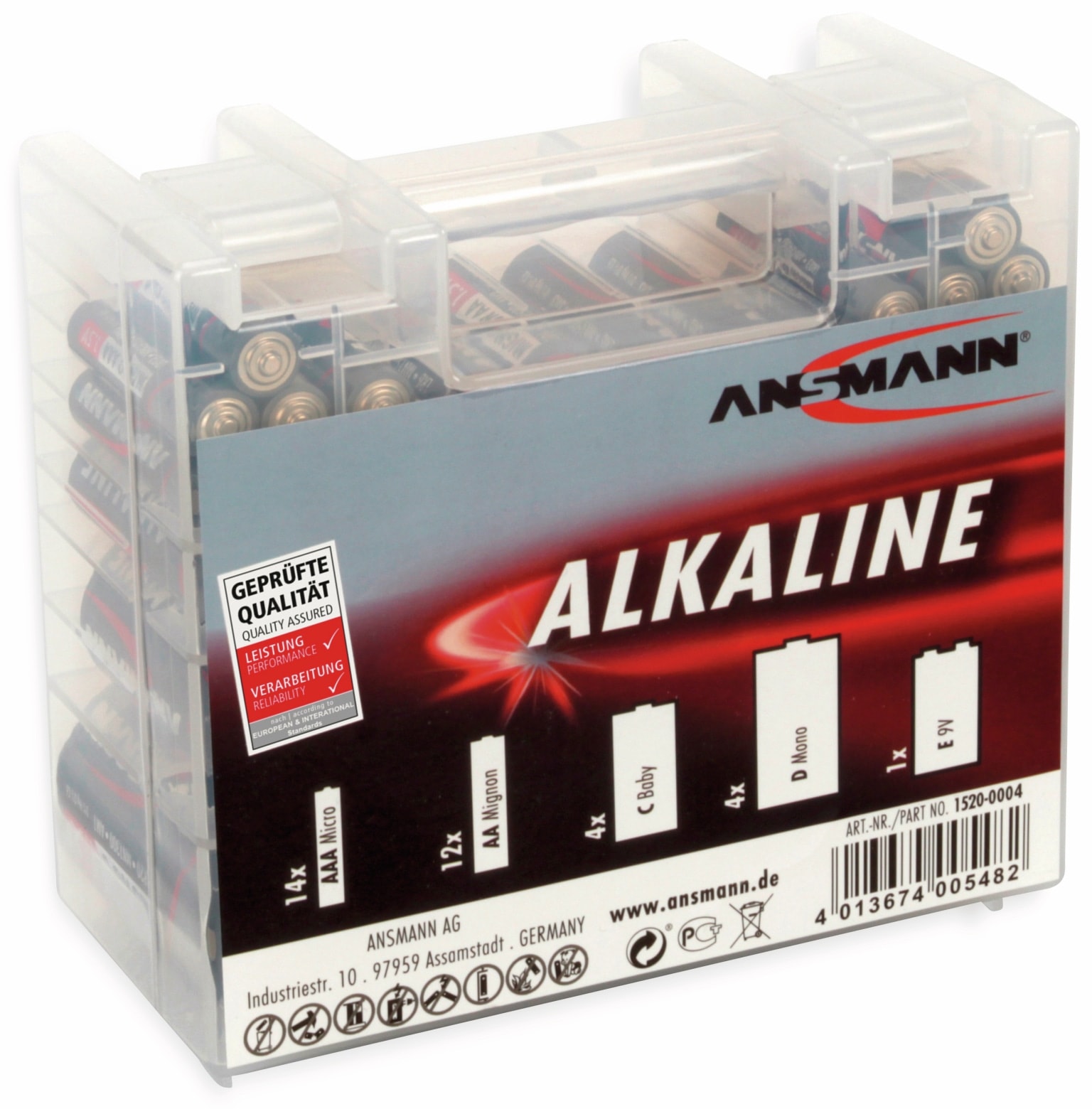ANSMANN Batteriebox 35 inkl. Alkaline-Batterien Sortiment