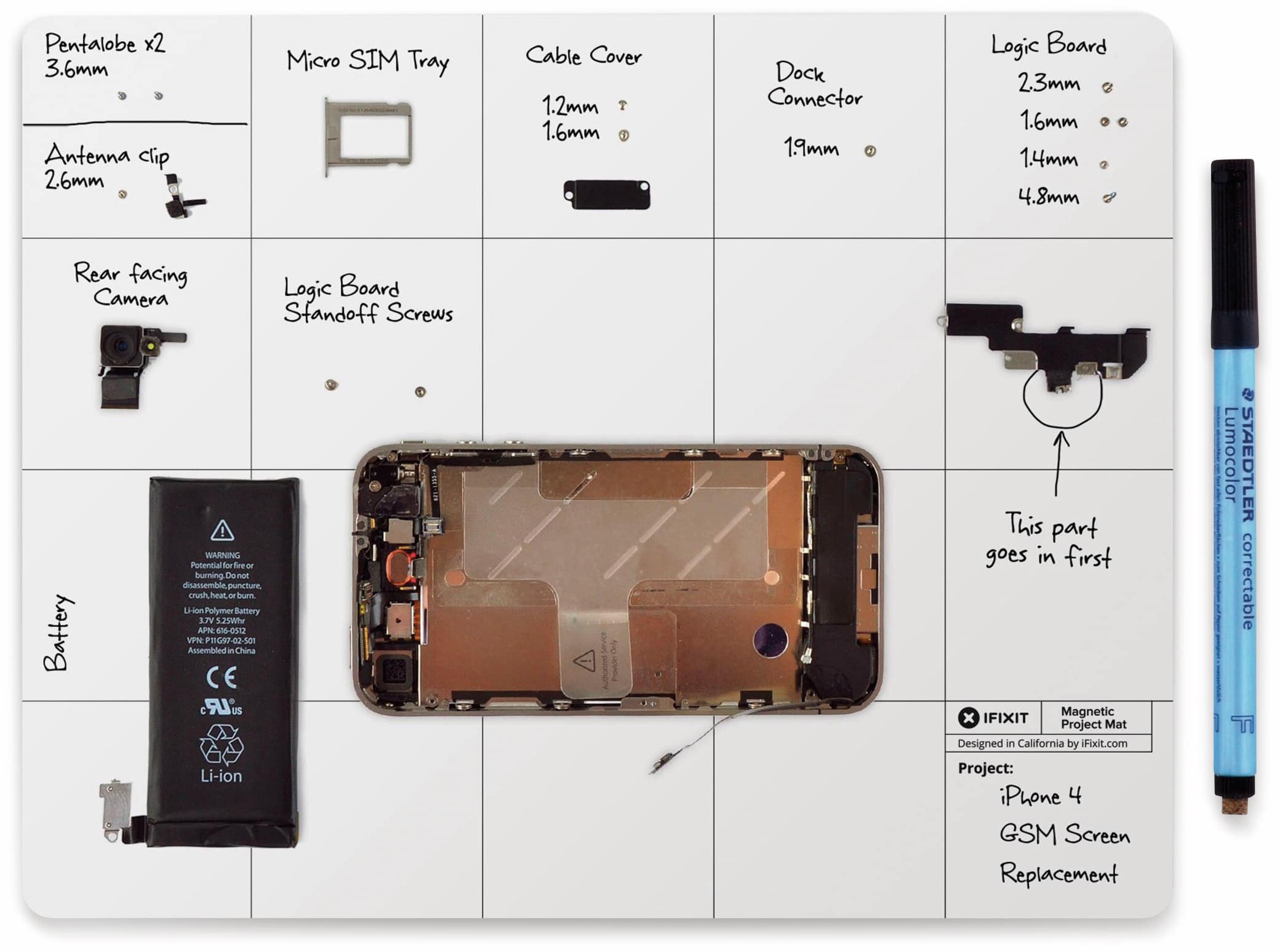 IFIXIT Arbeitsunterlage Magnetic Project Mat Pro, magnetisch