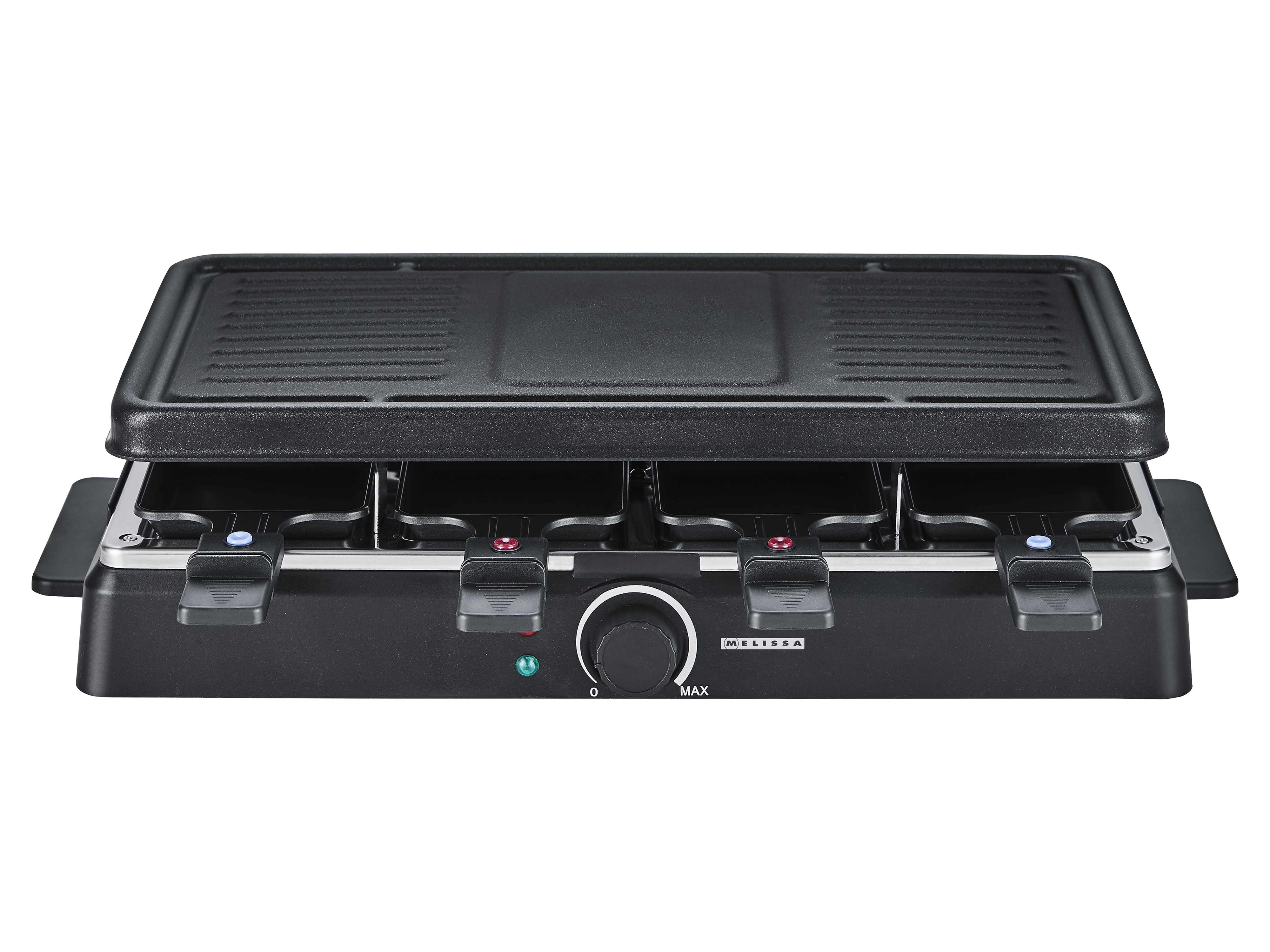 MELISSA Raclette 16300026, 1200 W, 8 Pfannen, schwarz