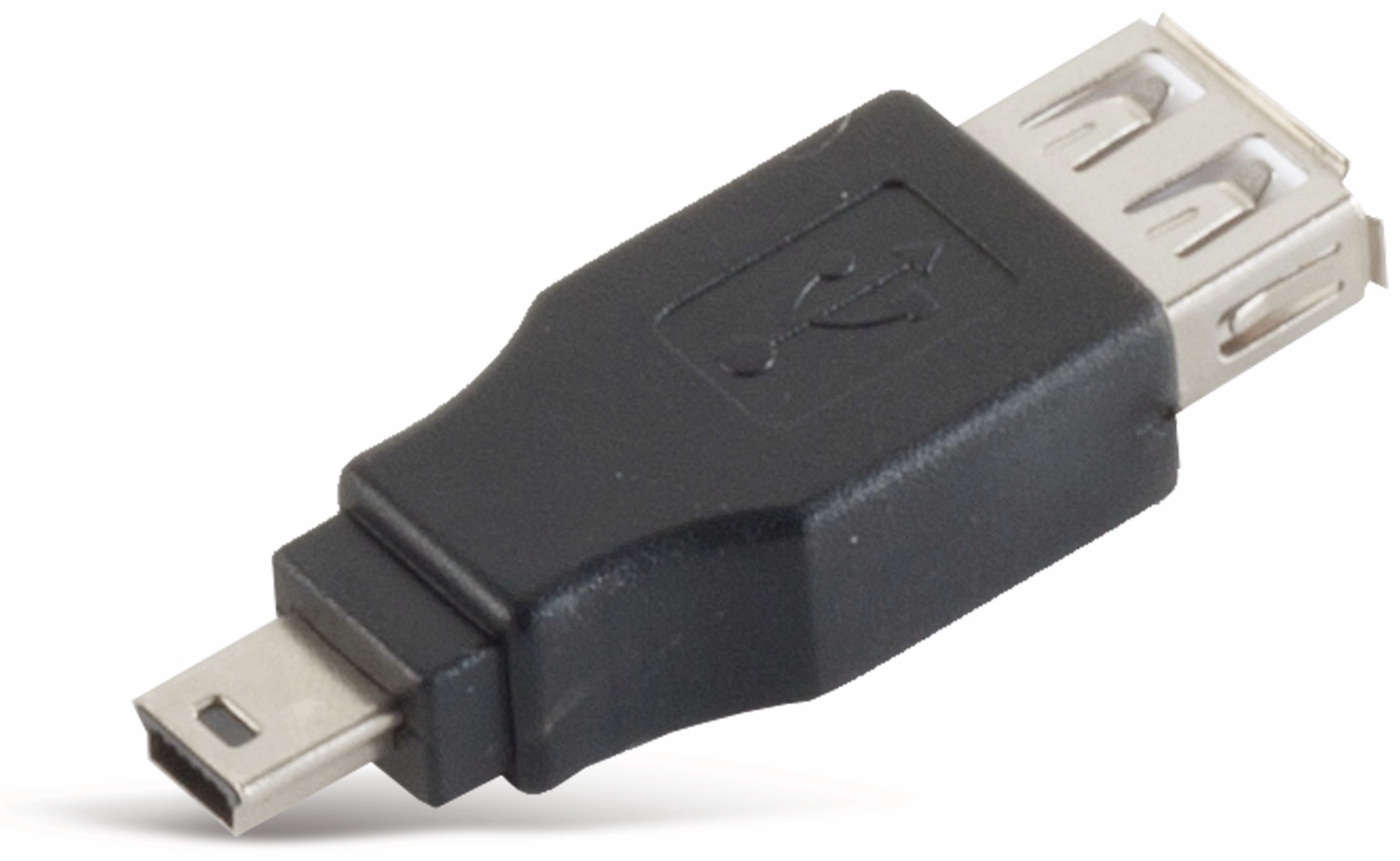 S-IMPULS USB2.0-Adapter, USB-A Kupplung/Mini-USB B 5-pin Stecker